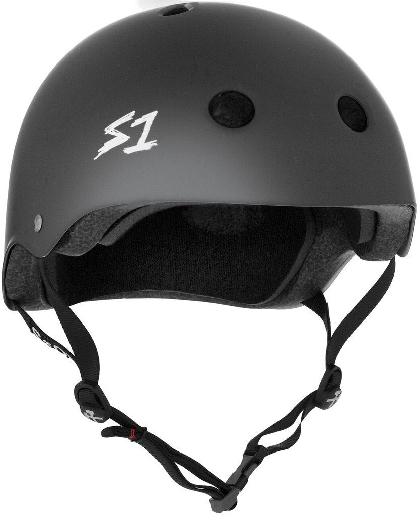 S1 Mega Lifer Helmet - Dark Grey Matte Motorcycle Full Face Helmet for Men & Women - Perfect for Street Biking, Racing & Urban Commuting