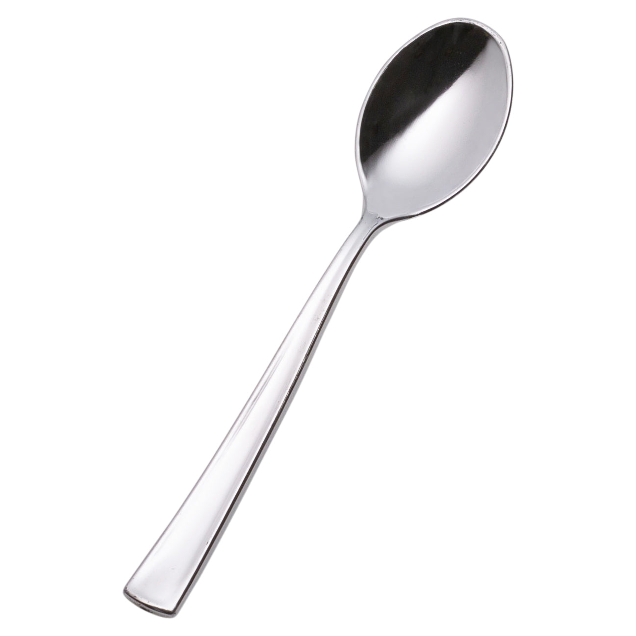 Disposable Shiny Metallic Silver Flatware Set - Elegant Polished Plastic Cutlery for Parties, Weddings & Special Events