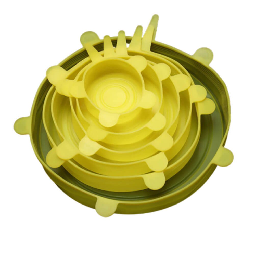 Ora 6-Piece Silicone Stretch Lids Set - Universal Food Storage Covers for Bowls, Containers & Jars - BPA-Free, Reusable & Airtight Kitchen Essentials for Meal Prep & Leftovers