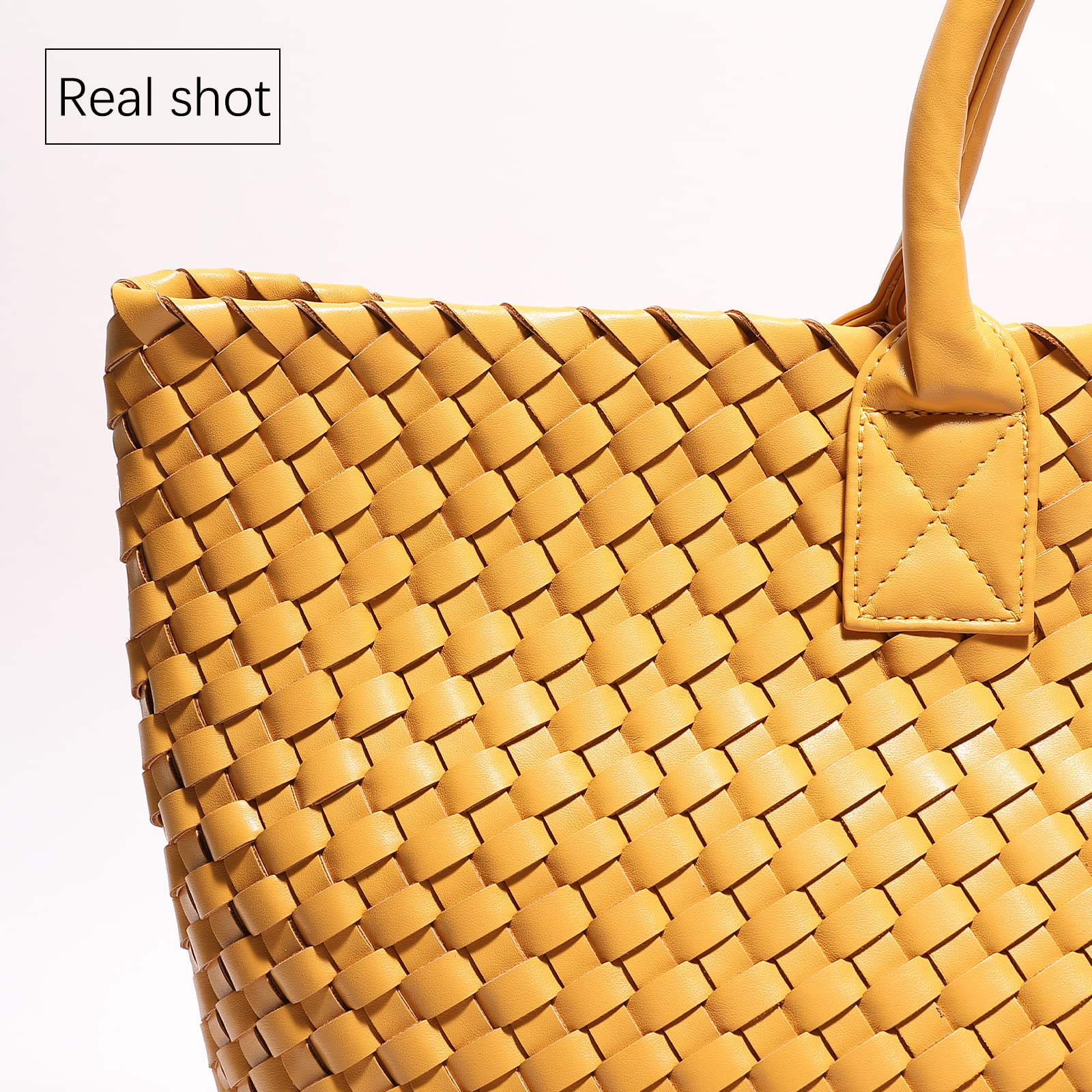 Stylish Large Capacity Woven Tote Bag for Women - Fashionable Shopper, Travel & Everyday Shoulder Handbag | Perfect for Work, Beach, Shopping & Travel Accessories
