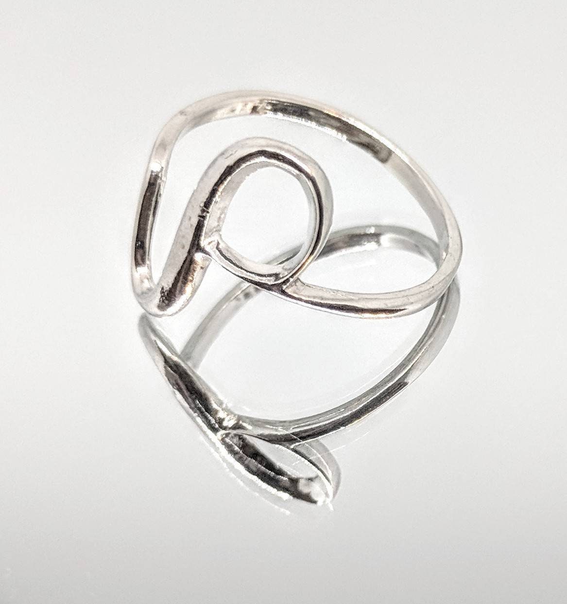 Handmade Sterling Silver or 14K Gold Freeform Swirl Ring - Size 7 DIY Jewelry Making, Boho Fashion Statement - Perfect for Weddings, Parties & Everyday Wear