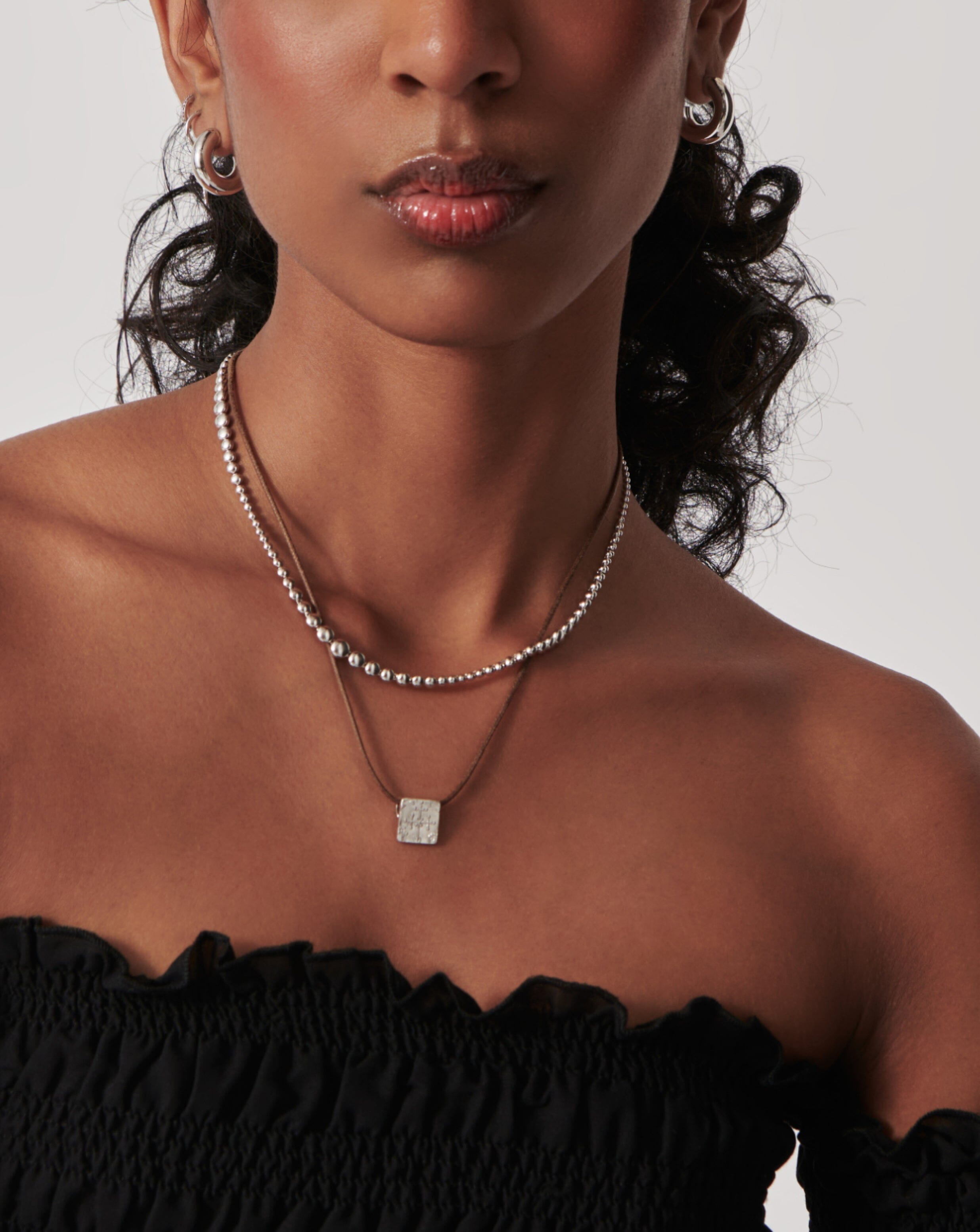 Elegant Beaded Choker Necklace | 925 Sterling Silver Jewelry for Women | Perfect for Parties, Weddings & Everyday Wear
