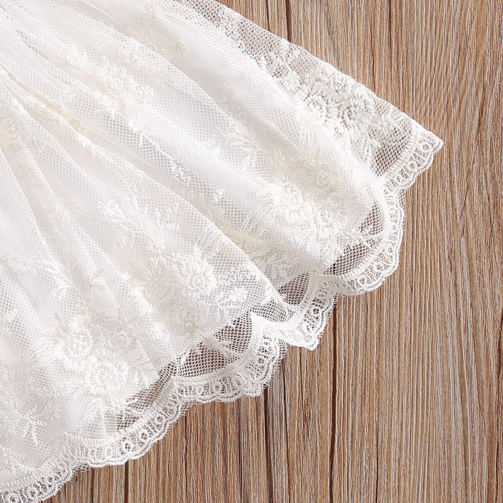 Hnyenmcko Newborn Baby Girl Lace Romper Dress - Ruffle Sleeveless Backless Tassel Jumpsuit for Summer Outfit | Perfect for Photoshoots, Parties & Special Occasions