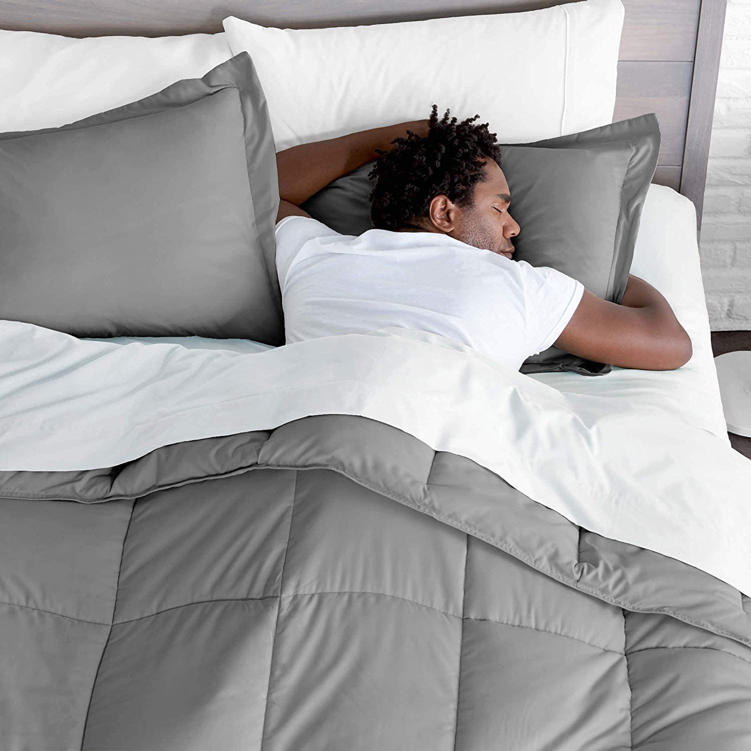 Luxury 800 Thread Count 100% Egyptian Cotton Comforter - All Season Goose Down Alternative - 300 GSM - Full/Queen Size - Silver Grey - Hotel Quality Bedding for Ultimate Comfort - Perfect for Master Bedrooms, Guest Rooms & Cozy Nights