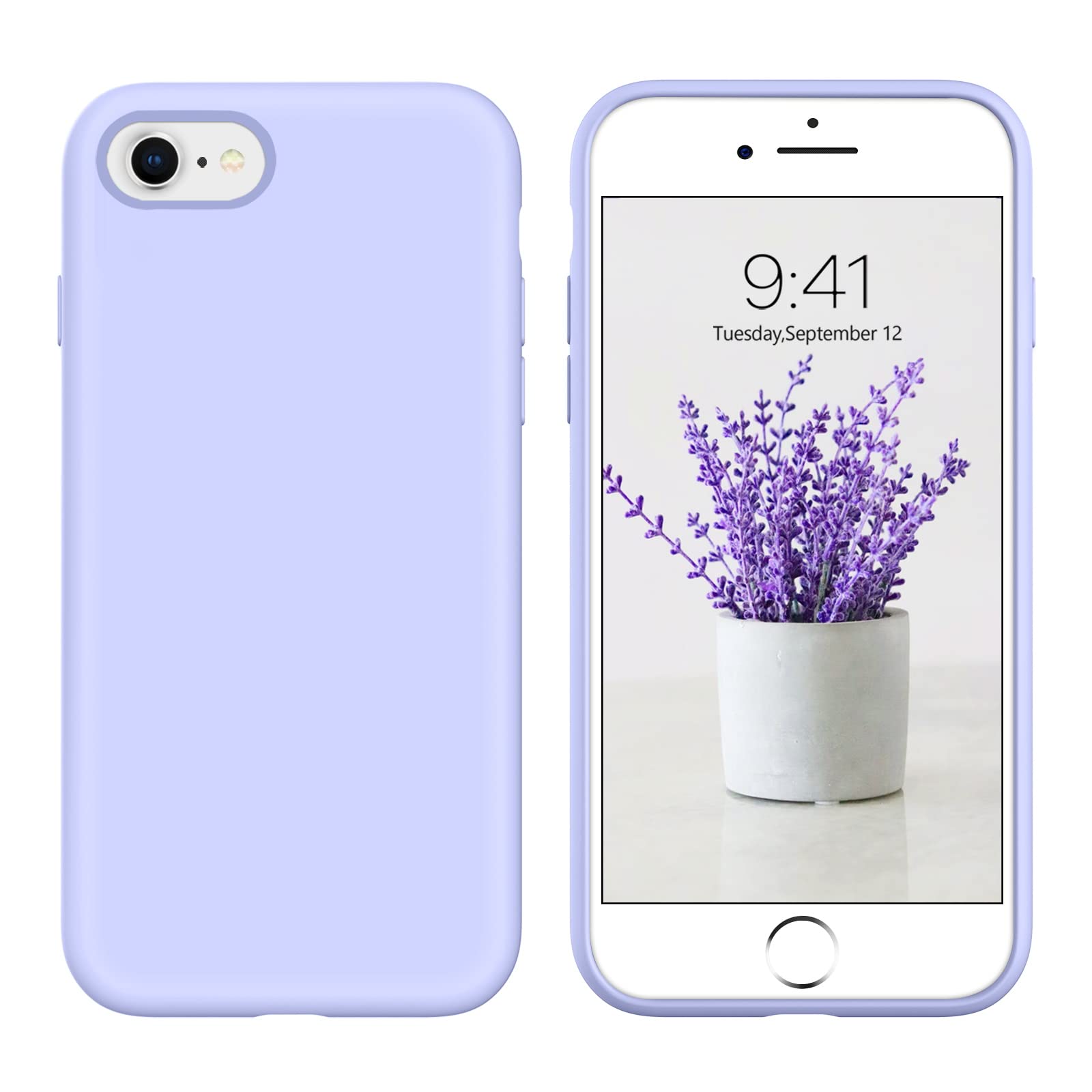 DUEDUE Liquid Silicone Gel Rubber Phone Case for iPhone SE 2022/2020, iPhone 7/8 (4.7