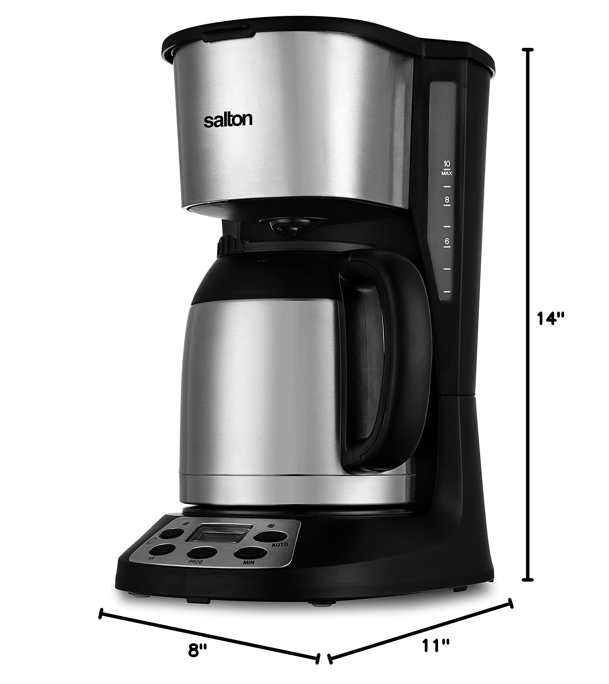 Salton FC1667TH Jumbo Java 12-Cup Coffee Maker with Stainless Steel Accents - Large Capacity Drip Coffee Machine for Home & Office (14