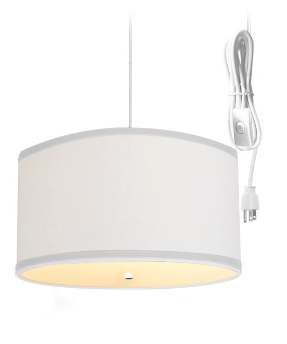 2-Light Plug-in Swag Pendant with Diffuser - 18