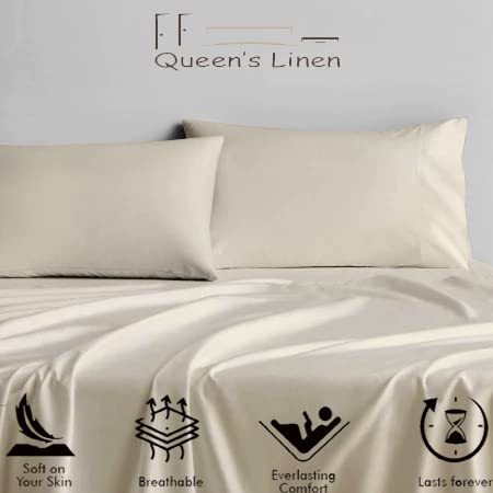 Premium RV Short Queen Sheet Set - Ivory Solid 60