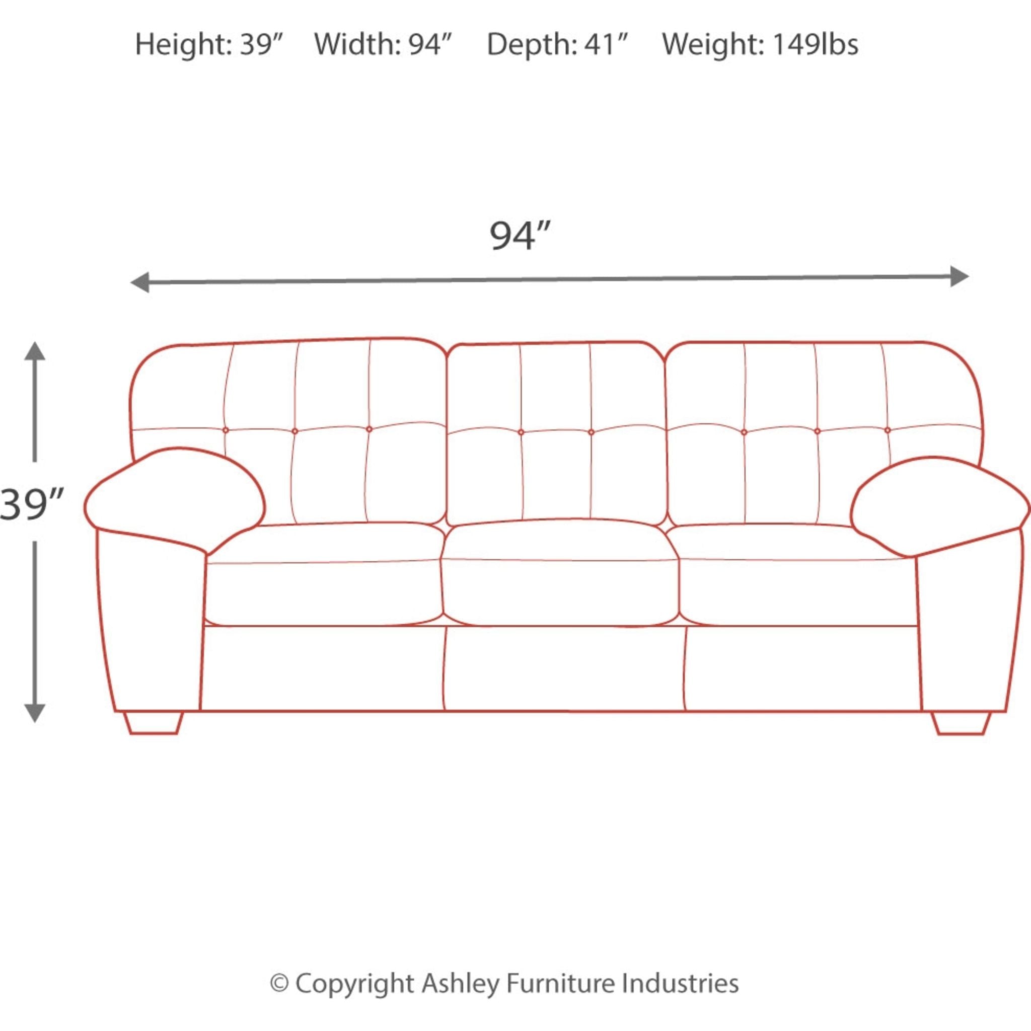 Accrington Sofa - Modern Granite Fabric Sectional Couch for Living Room, Comfortable & Durable Lounge Furniture - Perfect for Family Gatherings & Movie Nights