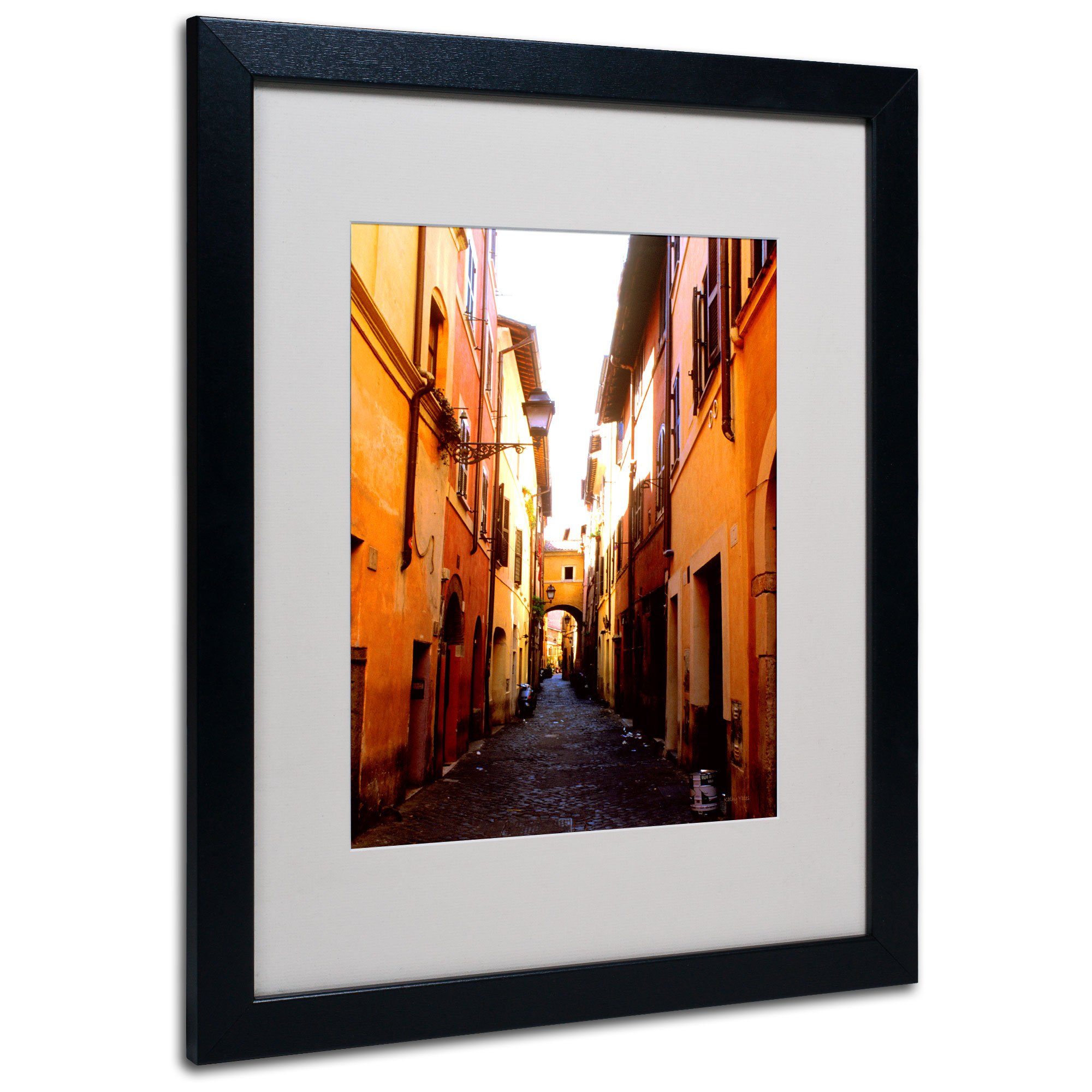 Kathy Yates Kyle Lego Man Matted Framed Art Print - 16x20 Inch Black Frame Wall Decor | Perfect for Home Office, Kids Room & Lego Lover Gifts