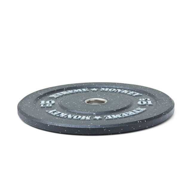 XM FITNESS 10lbs Crumb Rubber Bumper Plate - Olympic Weight Plate for CrossFit, Powerlifting & Home Gym Workouts