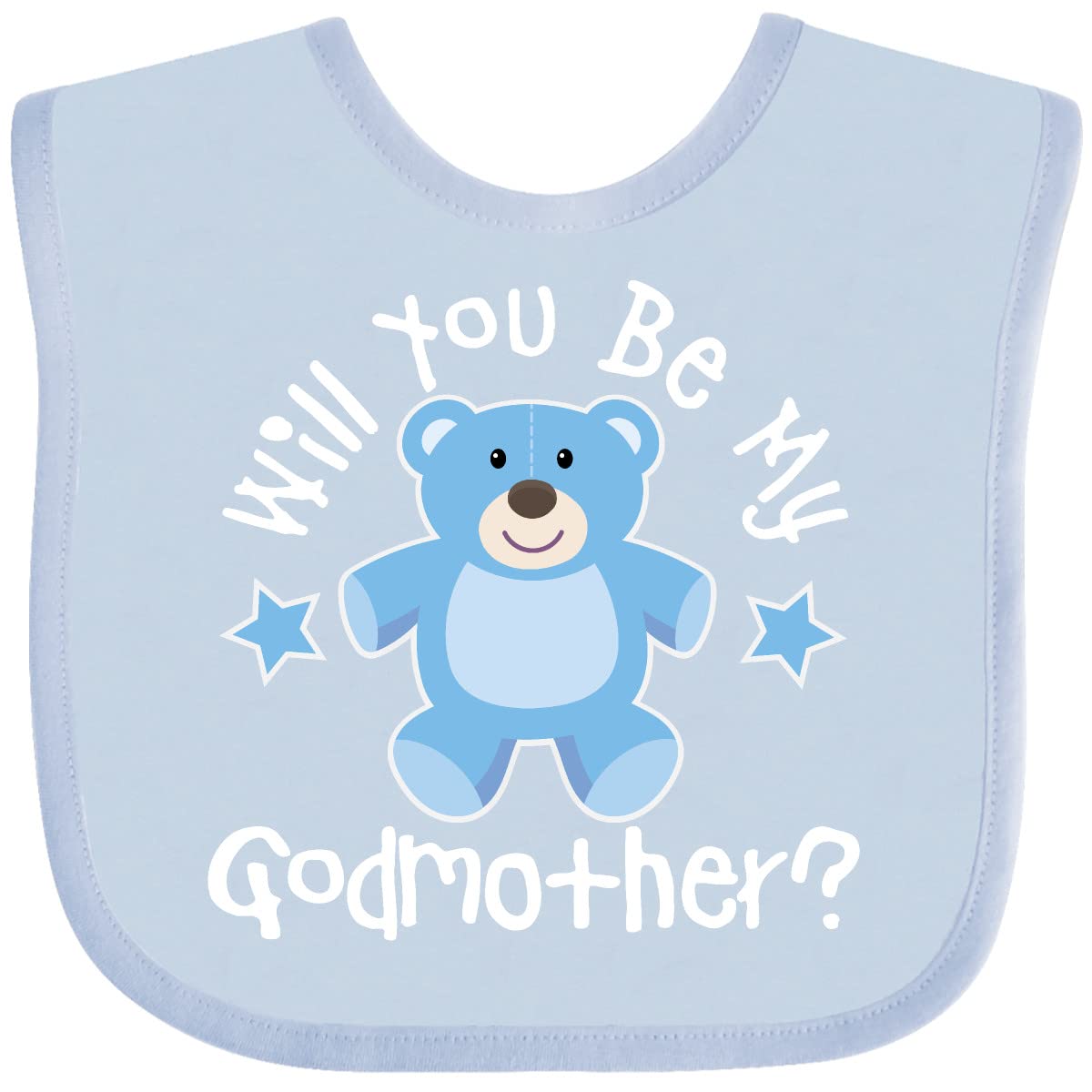 Inktastic Godmother Proposal Baby Boy Bib - Soft Cotton Drool Bib for Newborns & Infants - Perfect for Baby Showers, Christenings & Everyday Use