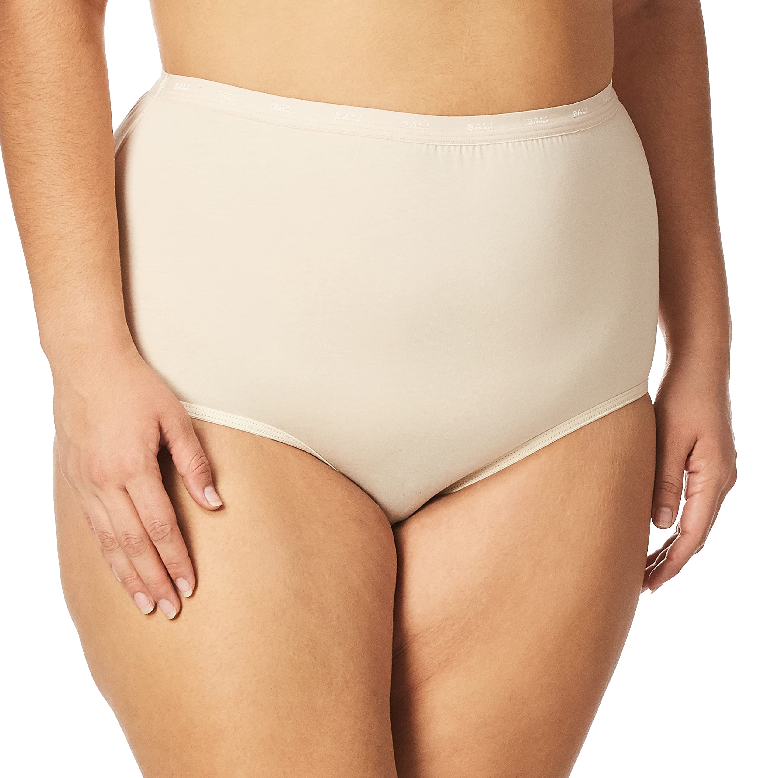 Bali Cut-Fit Stretch Briefs for Women - Soft Cotton Underwear with Full Coverage - Comfortable Everyday Panties for Work, Yoga & Sleep
