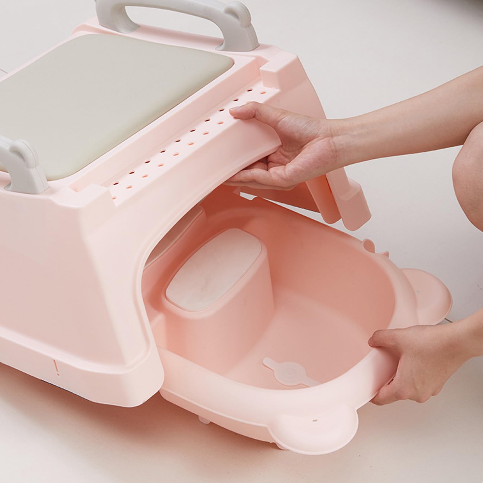 Retractable Shampoo Chair with Removable Basin - Ergonomic Baby Hair Washing Chair for Toddlers, Kids & Infants | Safe Bathroom Shower Seat for Home Use, Salon & Childcare Centers