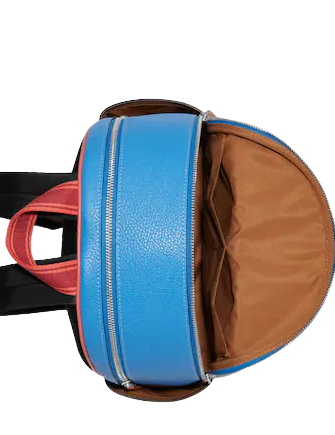 Coach Court Colorblock Backpack for Women - Stylish & Durable Leather Backpack for Work, Travel & College | Perfect Laptop Bag & Everyday Carryall