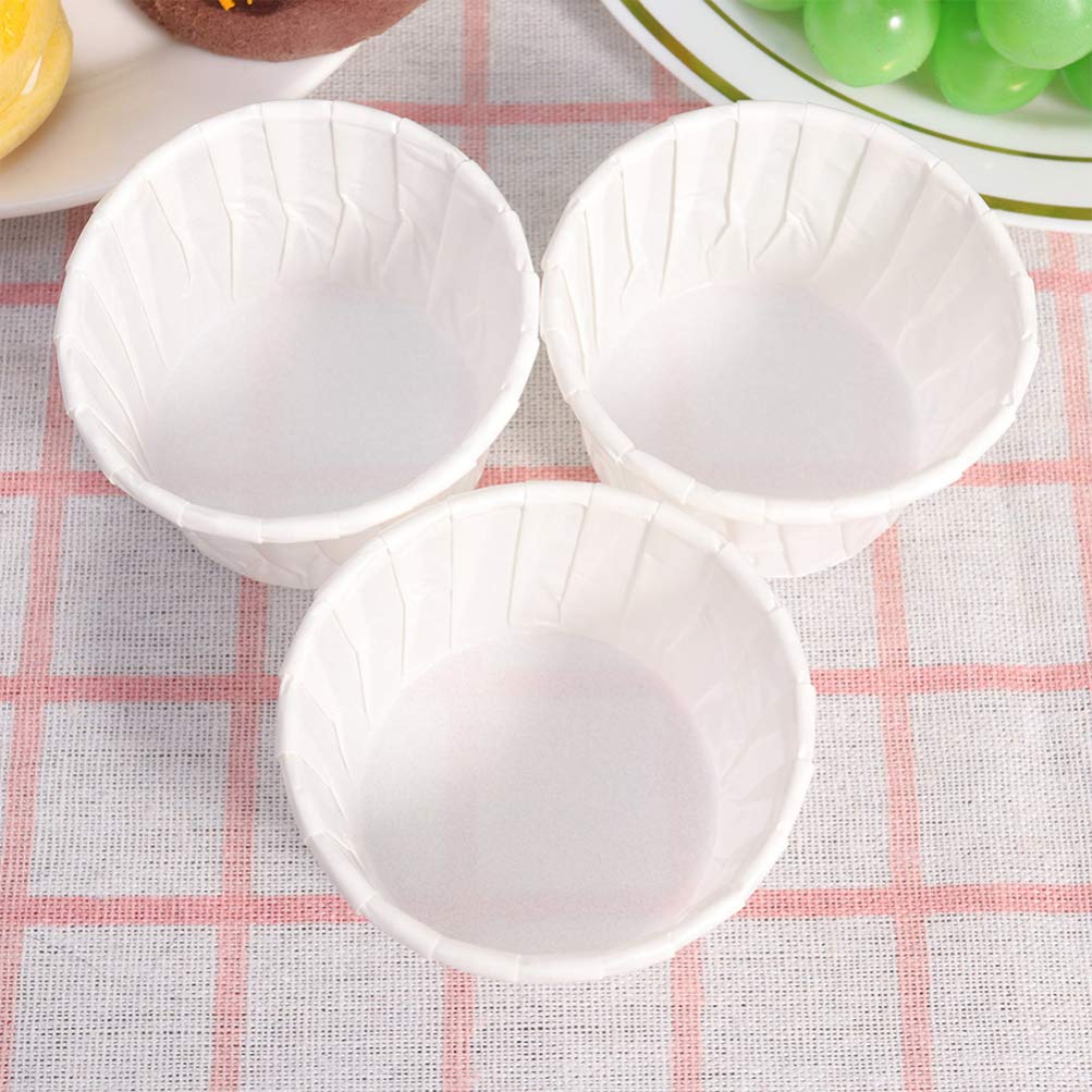 NUOBESTY 50-Pack Baking Paper Cups - Disposable Cupcake Liners for Muffins, Pastries, Desserts & Yogurt | Eco-Friendly Ramekins for Home Baking, Party Treats & Cafe Use
