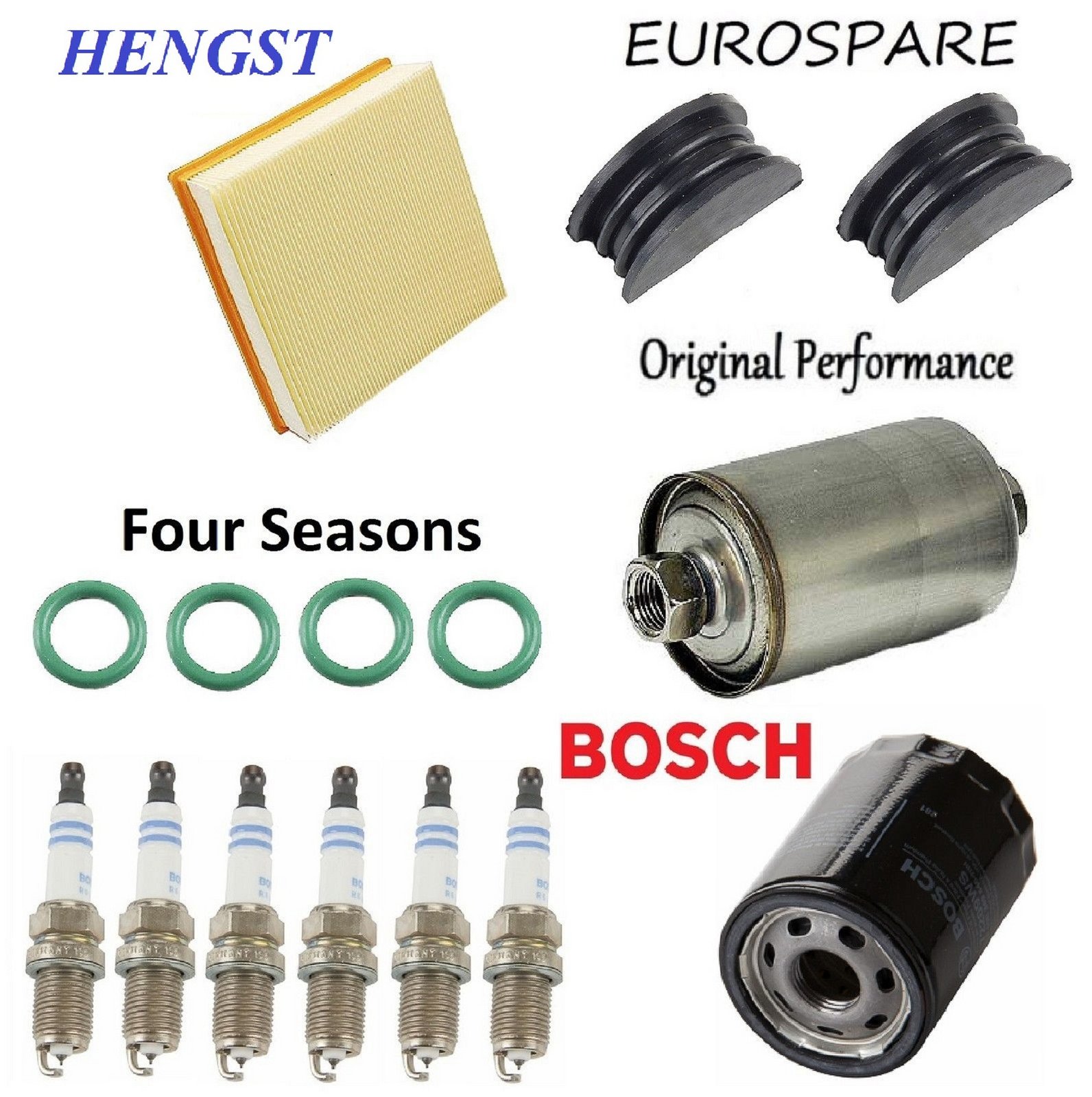 Premium Jaguar XJ6 Tune Up Kit - Spark Plugs, Air, Oil & Fuel Filters - Compatible with 1991-1992 Models (Chassis 629286, L6 4.0L 3980cc) - Complete Engine Maintenance Solution for Smooth Performance