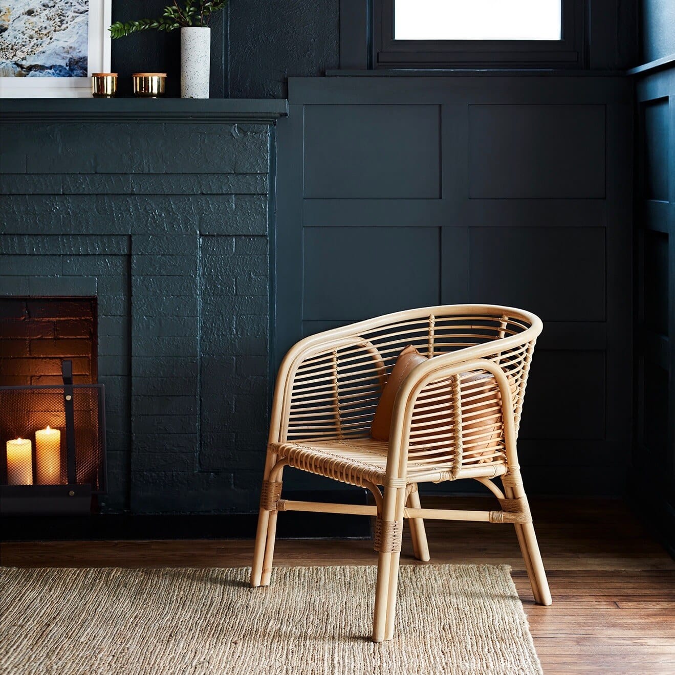 Premium Lombok Rattan Lounge Chair - Handwoven Natural Rattan, Waterproof Cushion - Perfect for Patio, Garden, Poolside & Indoor Relaxation