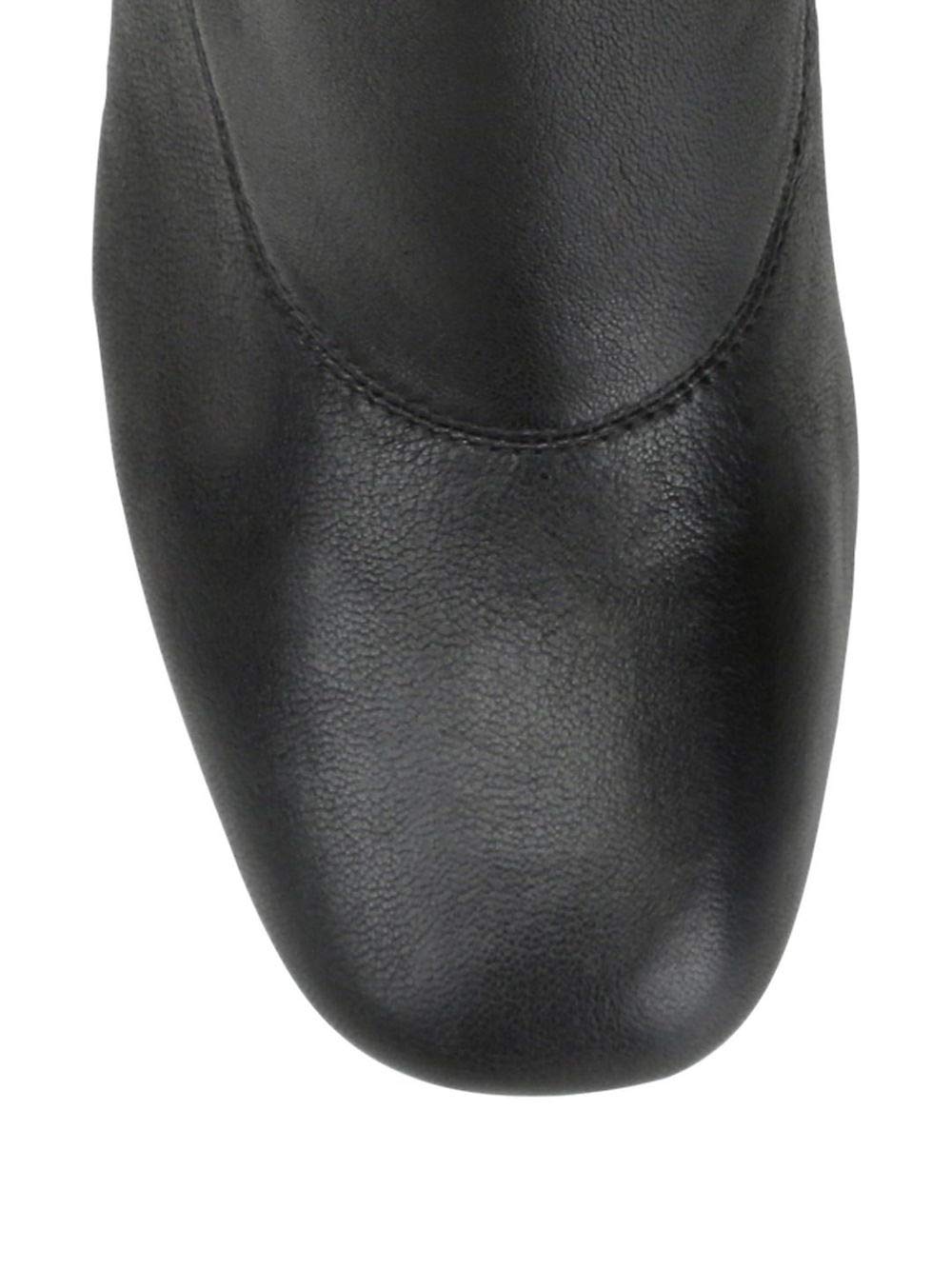 Donald J Pliner Women's Gisele2 Square Toe Ankle Boots - Black Leather Fashion Booties Size 10.0 | Comfortable & Stylish for Office, Night Out & Fall Wardrobe