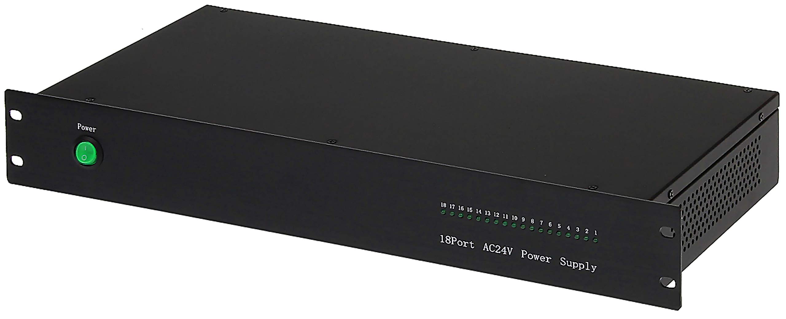 18 Channel 24VAC Rack Mount Power Supply for Home Theater & Security Systems - Reliable Multi-Zone Power Distribution Solution