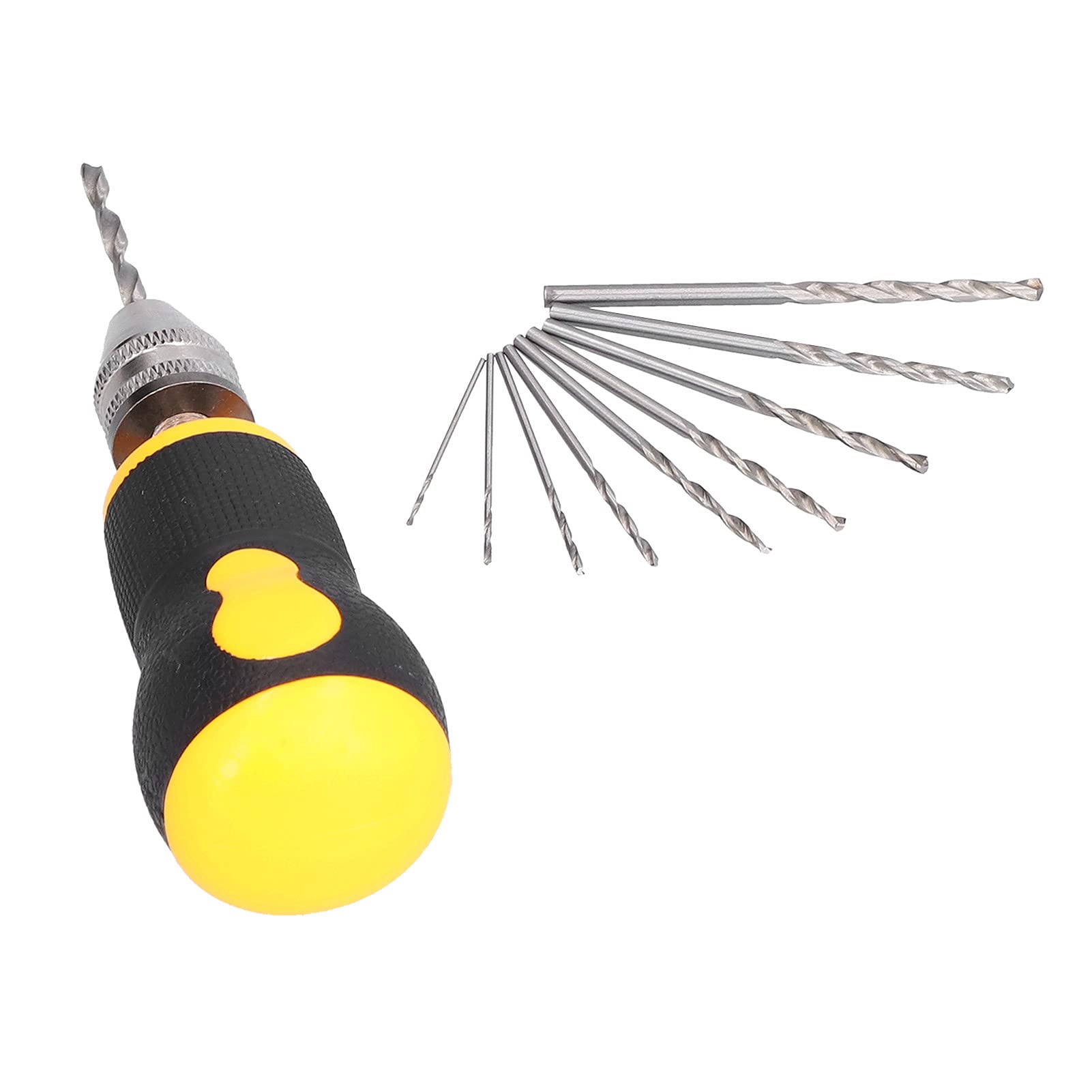 0.5-3.2mm Hand Twist Drill with Anti-Slip Grip & Screwdriver Split Design - Precision Drill Bit Set for Home, Factory & Toy Repair - Ideal for DIY Projects, Woodworking & Small Appliance Maintenance