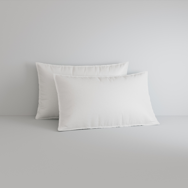 Sheridan Bayley White Tailored Standard Pillowcase Pair - Premium Cotton Pillow Covers for Bedroom, Hotel & Home Decor - Set of 2