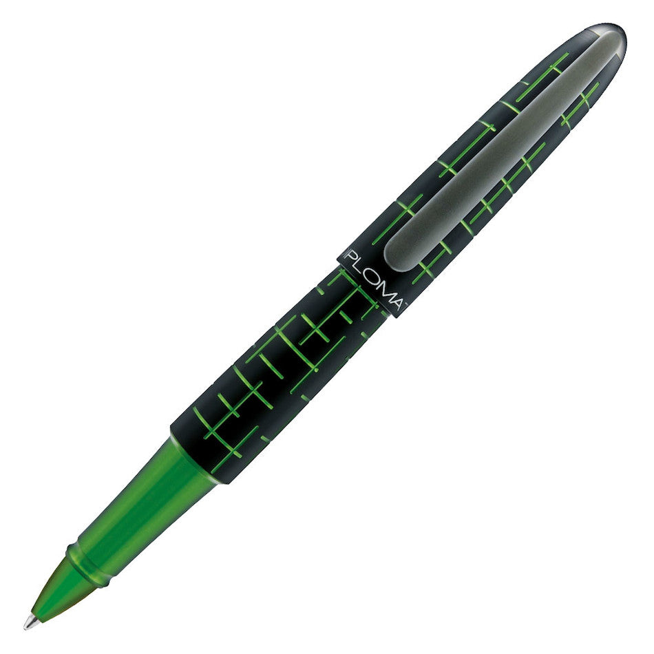 Premium Diplomat Elox Matrix Rollerball Pen - Black & Green Barrel - Smooth Writing for Office, School & Gift Giving