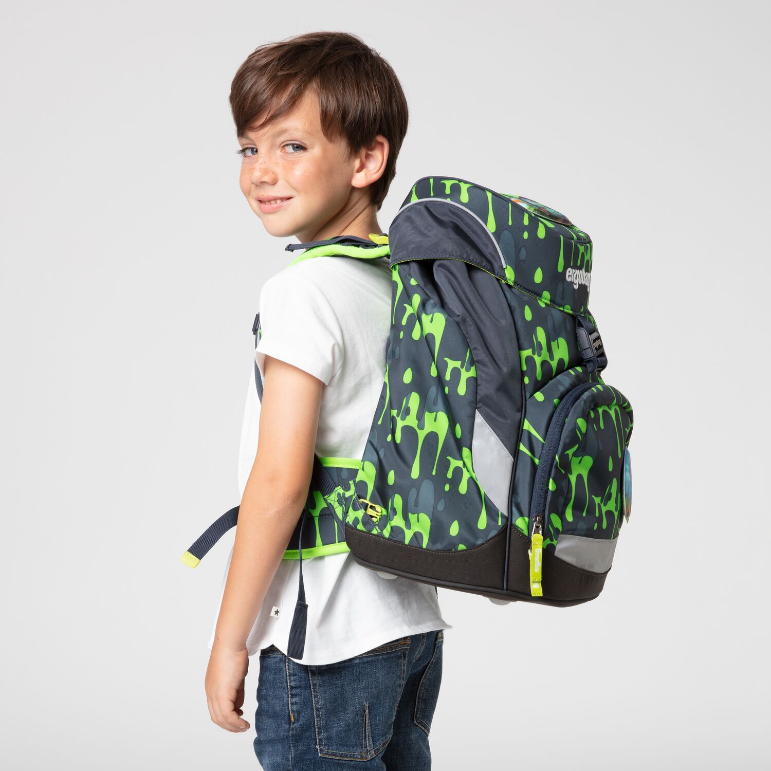 Ergobag Prime School Backpack for Kids - Lightweight, Durable & Ergonomic Design - Perfect for School, Travel & Daily Use - GlibbBear Collection