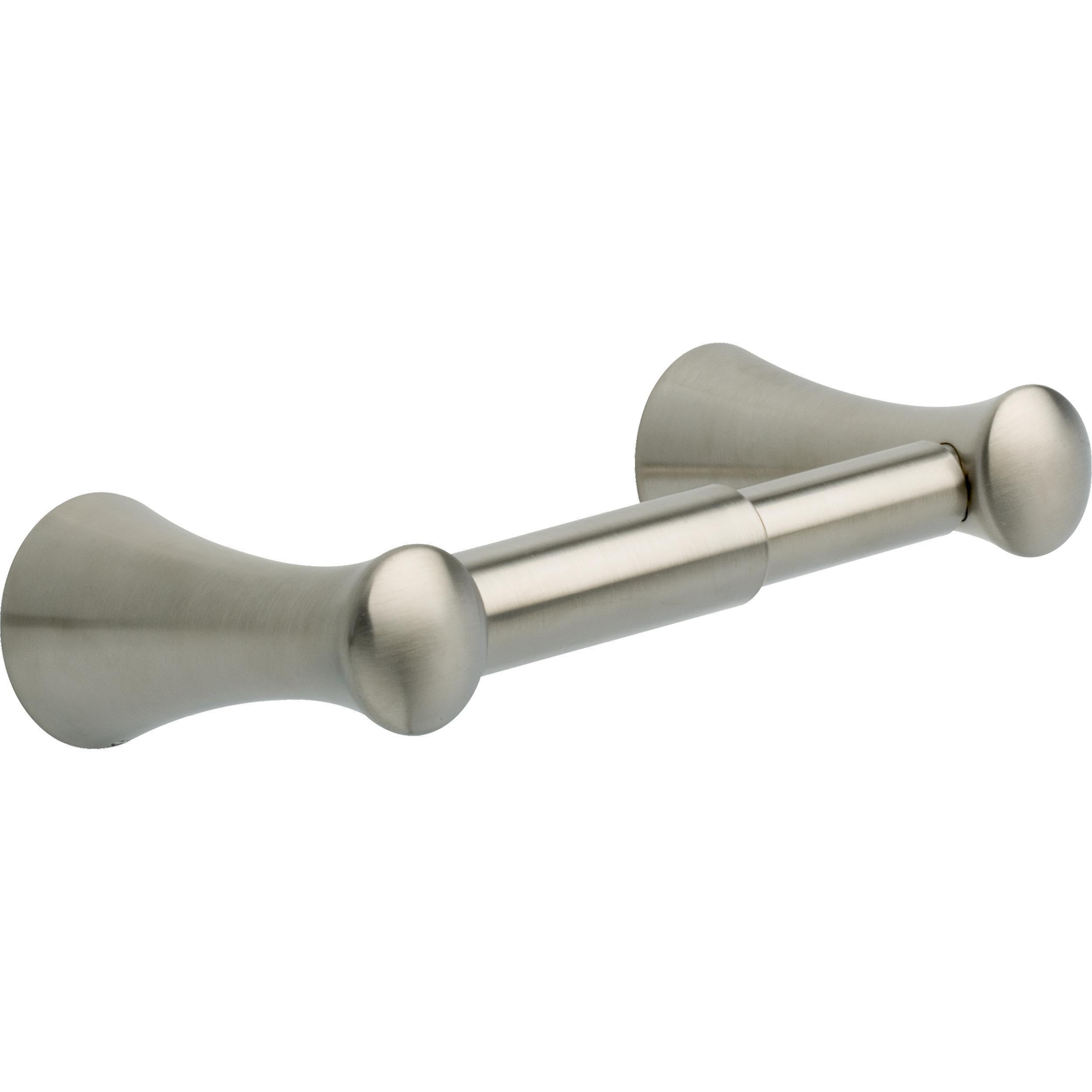 Delta Lahara 1-Pack Stainless Steel Toilet Paper Holder - Spring Loaded Wall Mount Bathroom Tissue Roll Organizer (D73850-SS) - Perfect for Modern Bathrooms & Powder Rooms