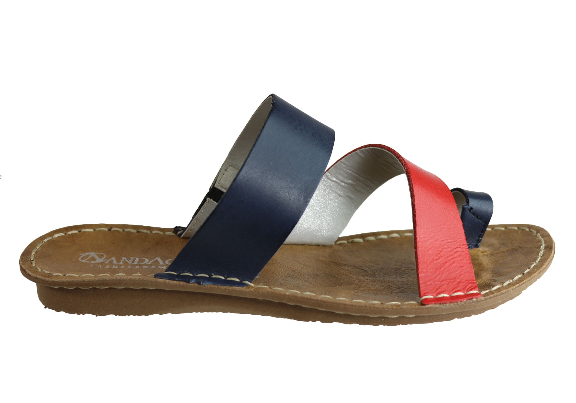 Andacco Felica Women's Comfort Leather Thongs Sandals - Handmade in Brazil - Perfect for Beach, Pool & Summer Vacations