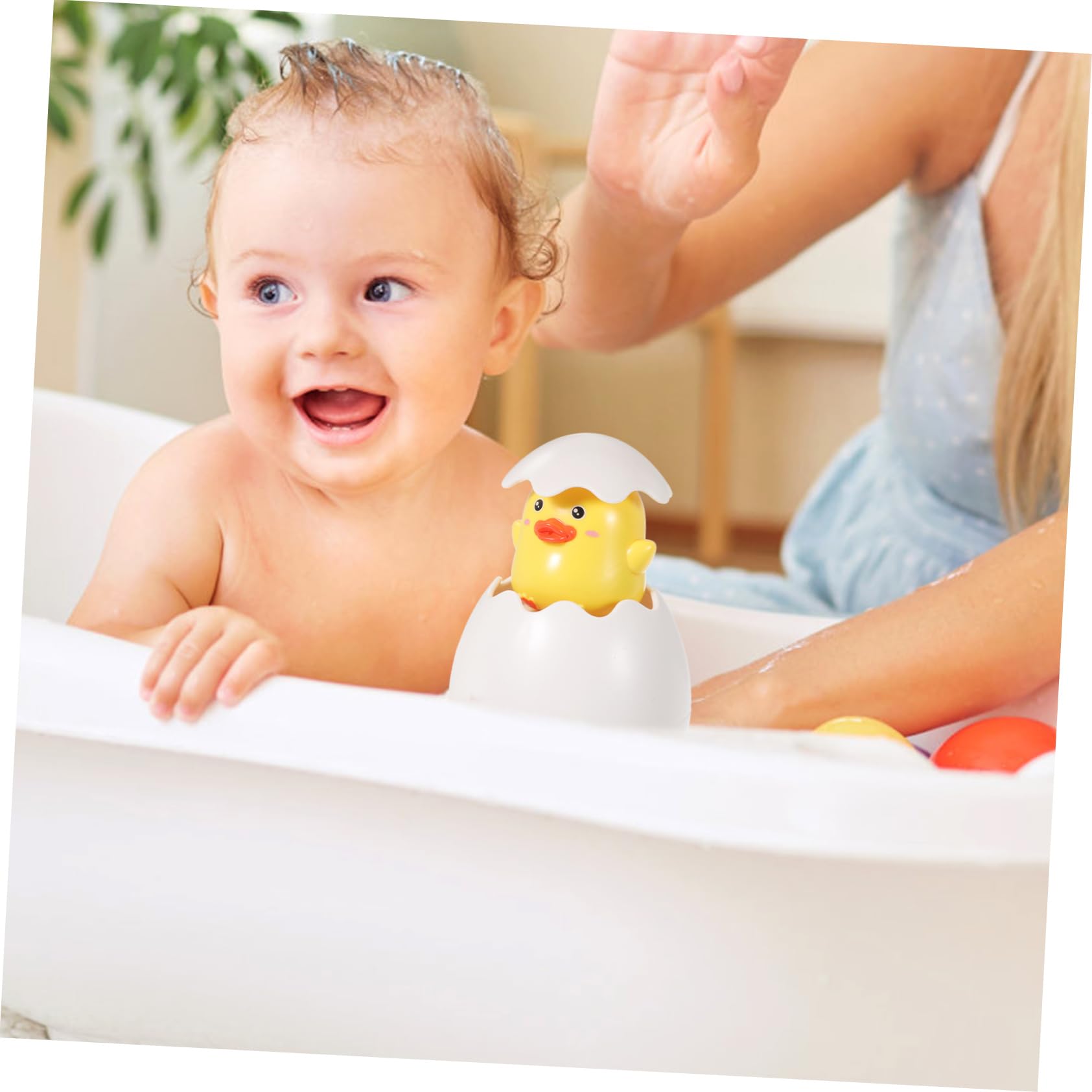 LALADEFIEE 3-Piece Bathtub Toys Set - Floating Bath Rinser & Foam Eggs for Kids, Fun Bath Time Sensory Play for Toddlers & Babies - Perfect for Bathtime, Pool, and Sensory Water Play Activities