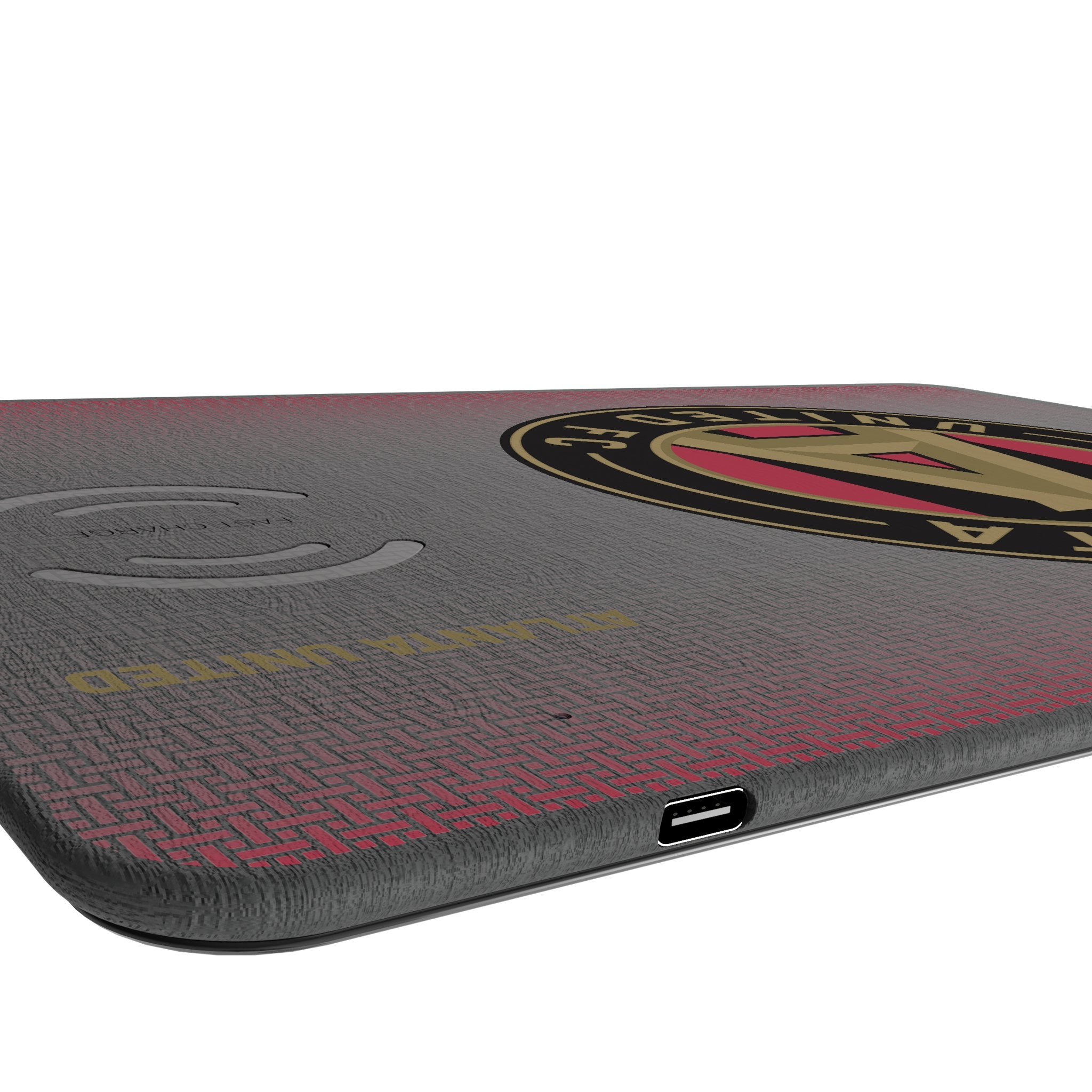 Atlanta United FC Linen 15W Fast Wireless Charger & Mouse Pad - Perfect for Office, Gaming & Home Desk Setup