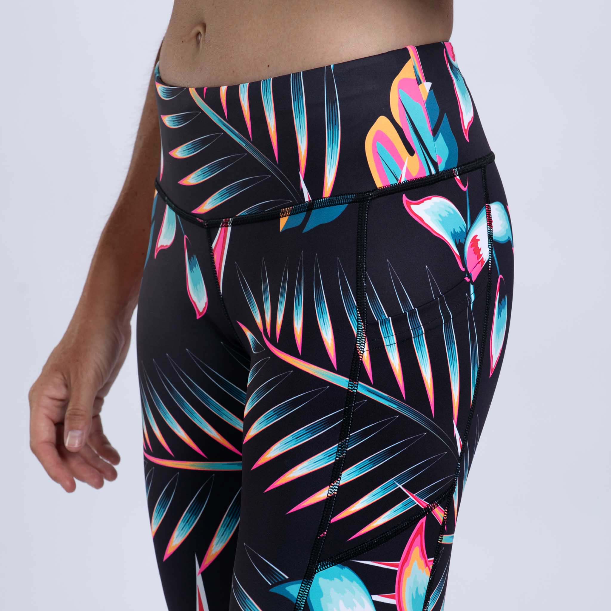 Women's Limited Edition Run Pulse Tight - High-Performance Workout Leggings with Koa Tropical Print | Perfect for Yoga, Running & Gym