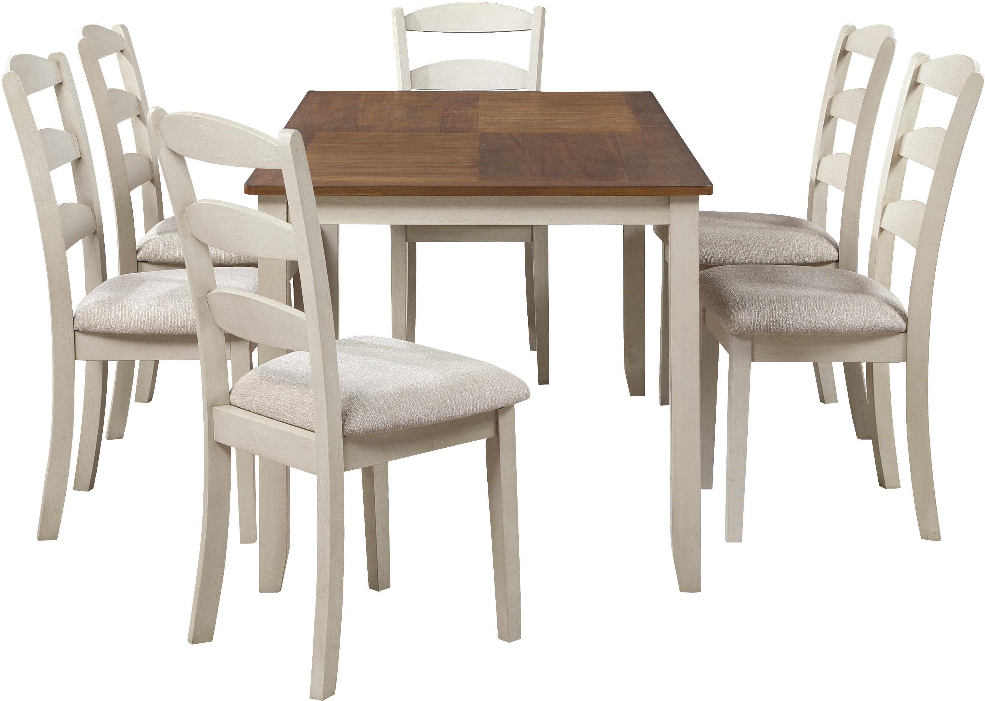 Office Star West Lake 7-Piece Dining Table Set [WSK3266K] - Perfect for Family Dinners, Entertaining Guests & Modern Home Decor