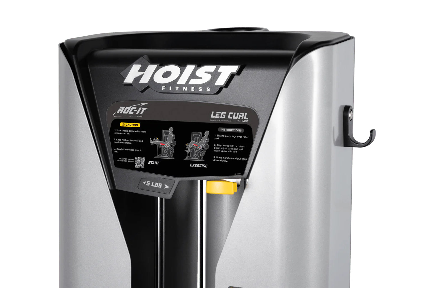 Hoist ROC IT Leg Curl Machine (RS 2402) - Professional Home Gym Equipment for Hamstring Workouts - Perfect for Strength Training & Fitness Enthusiasts