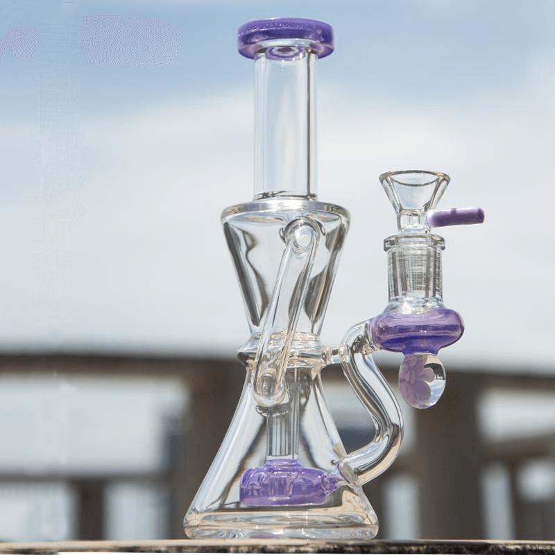 Heart Shaped Glass Bong - Thick Handmade Water Pipe for Smoking | Perfect for Home Use, Parties & Relaxation