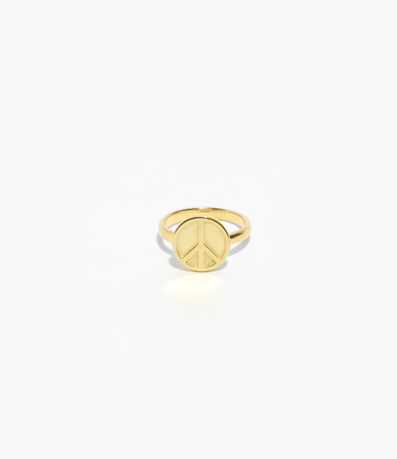 Gold Plated Peace Sign Needle Ring - Stylish Punk Jewelry for Women, Perfect for Concerts, Parties & Everyday Wear