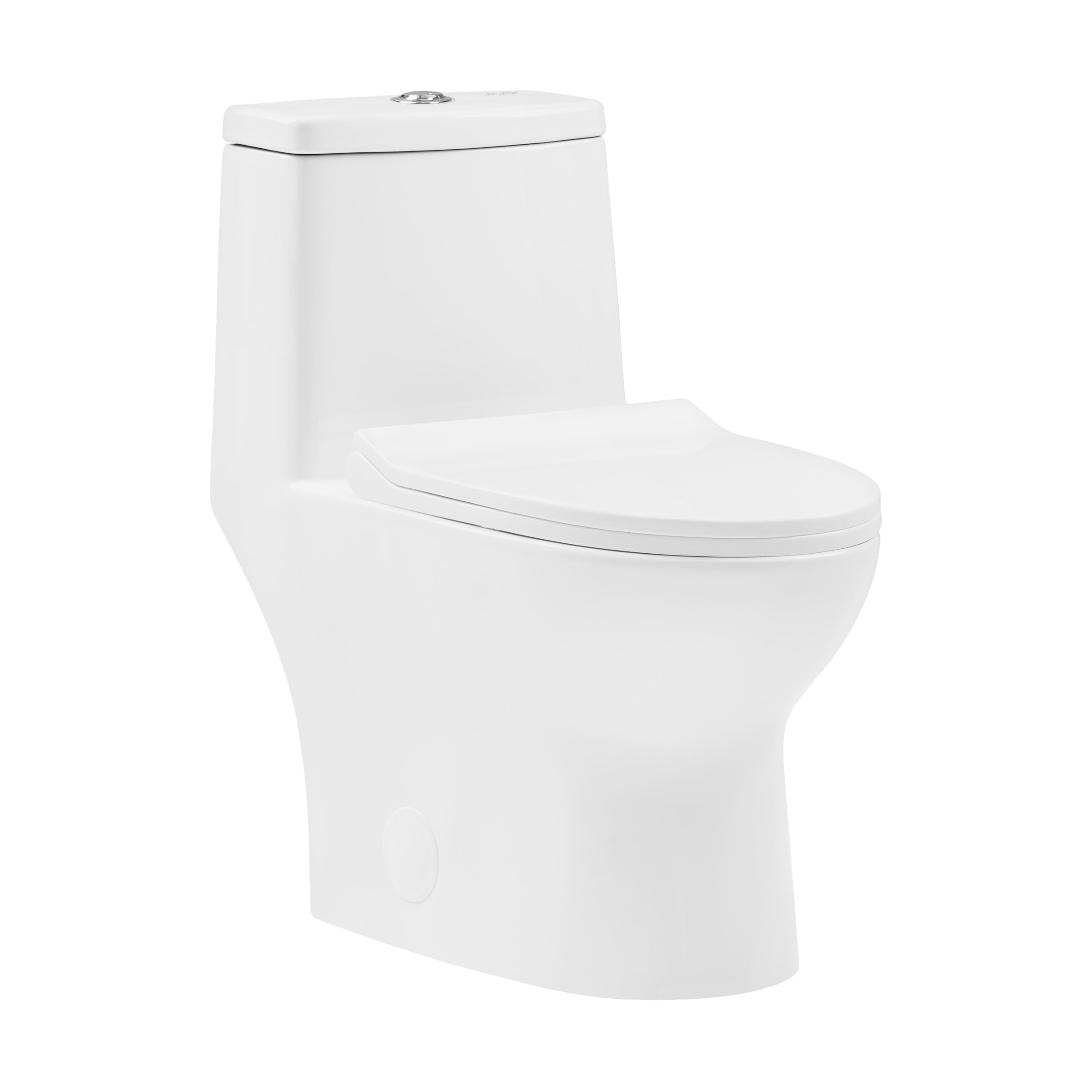 Swiss Madison Well Made Forever SM-1T127 Ivy One Piece Toilet - 10 Inch Rough-In, White Ceramic - Perfect for Modern Bathrooms & Small Spaces