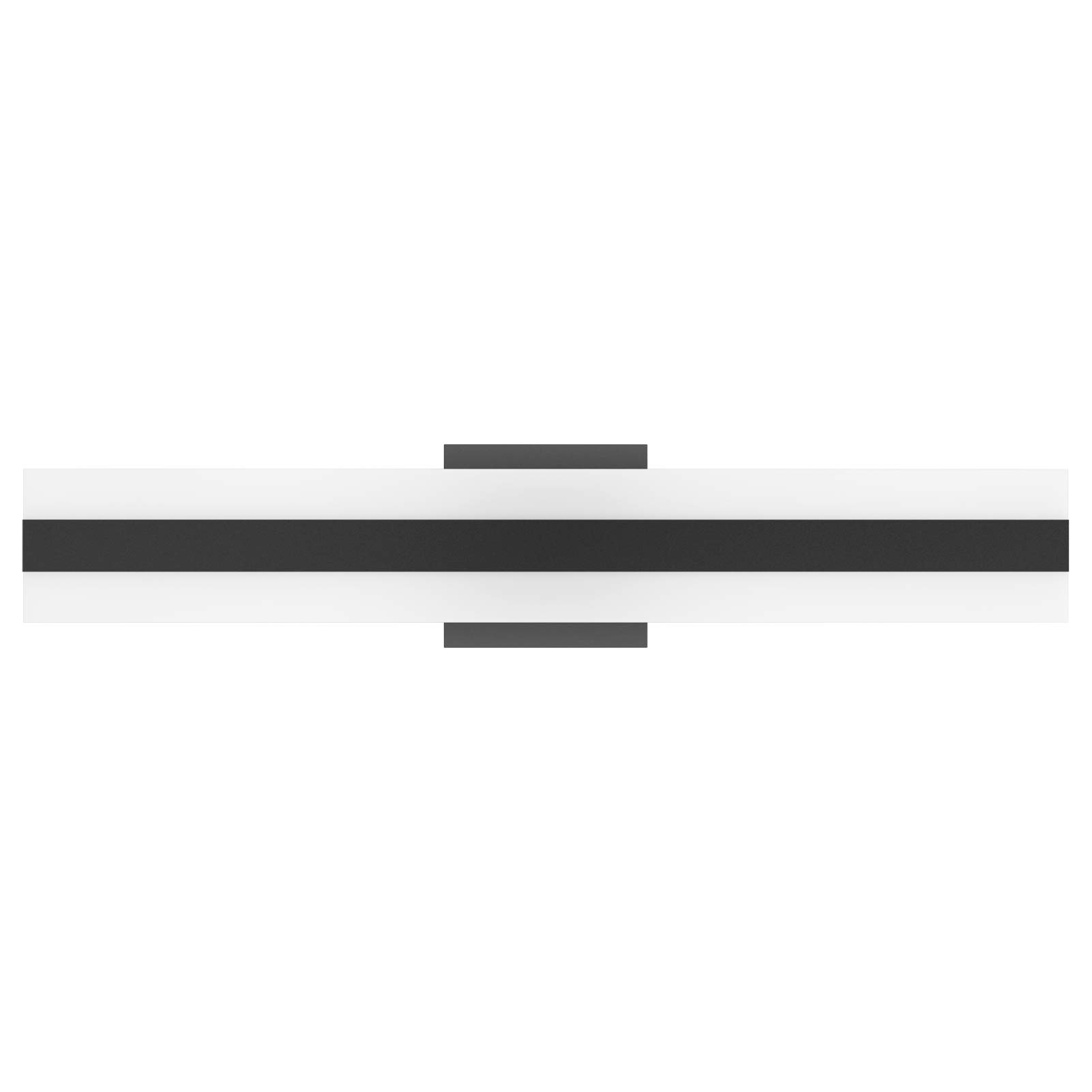 Aipsun 24W Modern Black Vanity Light with Frosted White Acrylic - Up and Down LED Bathroom Light Fixture (6000K White Light) - Perfect for Bathroom, Dressing Room & Vanity Area Lighting