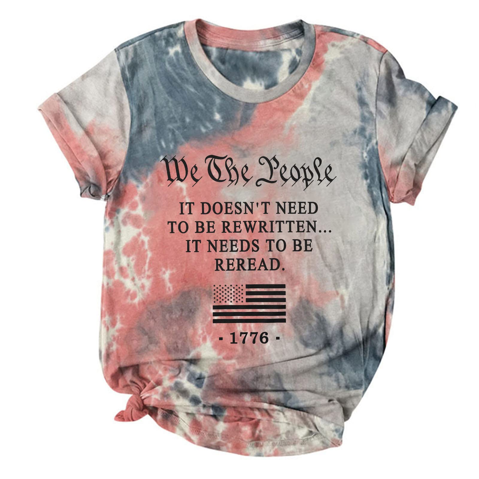Tie Dye T-Shirt for Women & Juniors - Short Sleeve Summer Casual Top | Trendy Loose Fit Funny Graphic Tee for Teen Girls - Perfect for Beach, Music Festivals & Everyday Wear