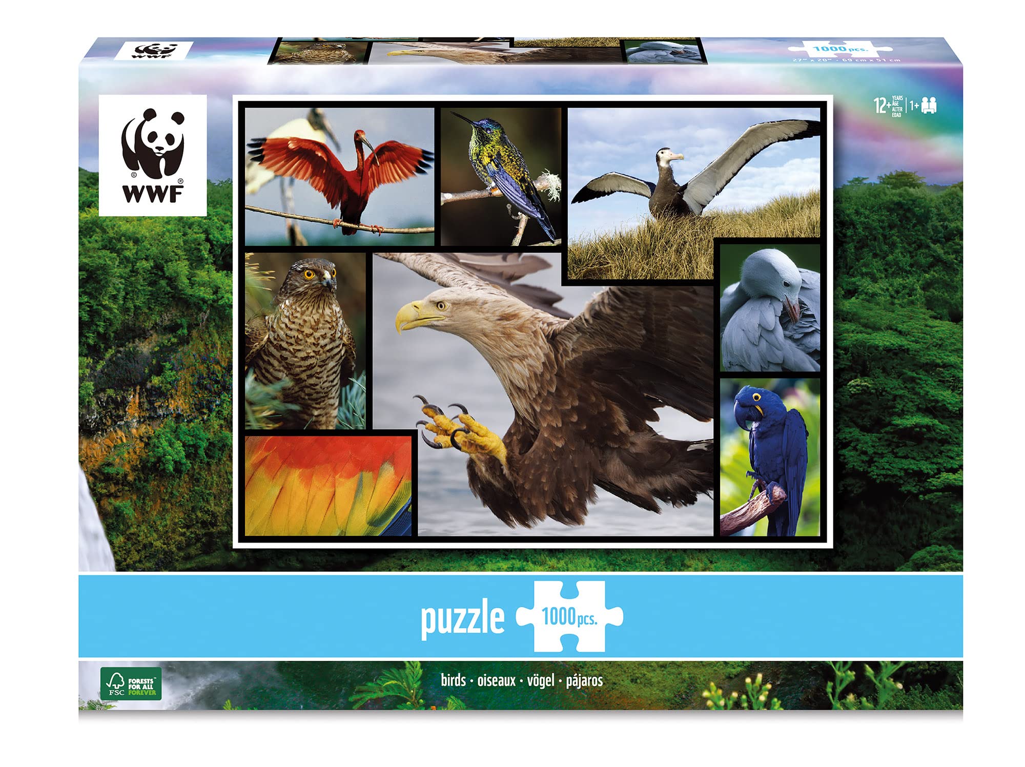 WWF Birds 1000 Piece Jigsaw Puzzle - Premium Quality Wildlife Puzzle for Adults & Teens - Perfect for Family Game Night, Relaxation & Home Decor
