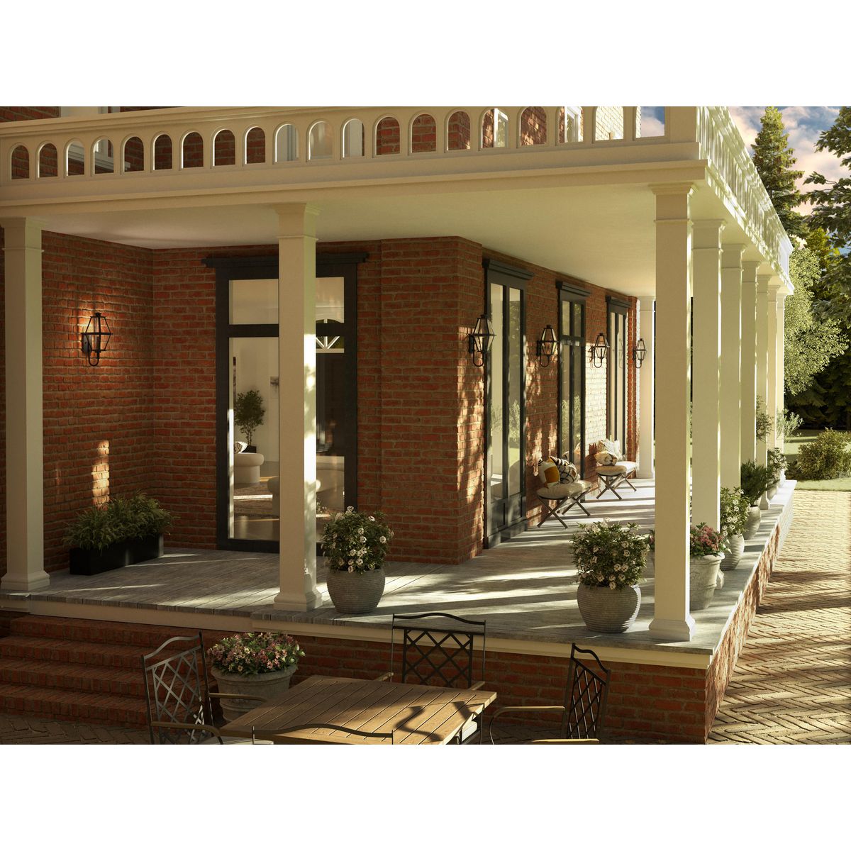 Bradshaw Collection Large Clear Glass Outdoor Wall Lantern - Elegant One Light Fixture for Porch, Patio, Garden & Exterior Home Decor