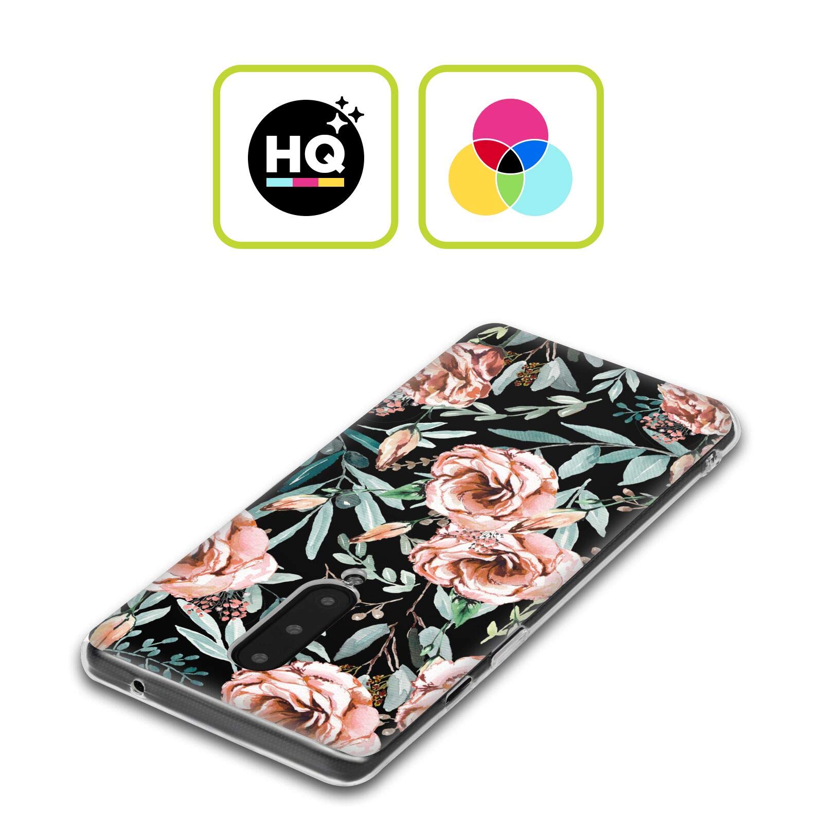 Head Case Designs Anis Floral Explosion Black Flower Soft Gel Case for Google Pixel 6a - Stylish Protection for Everyday Use