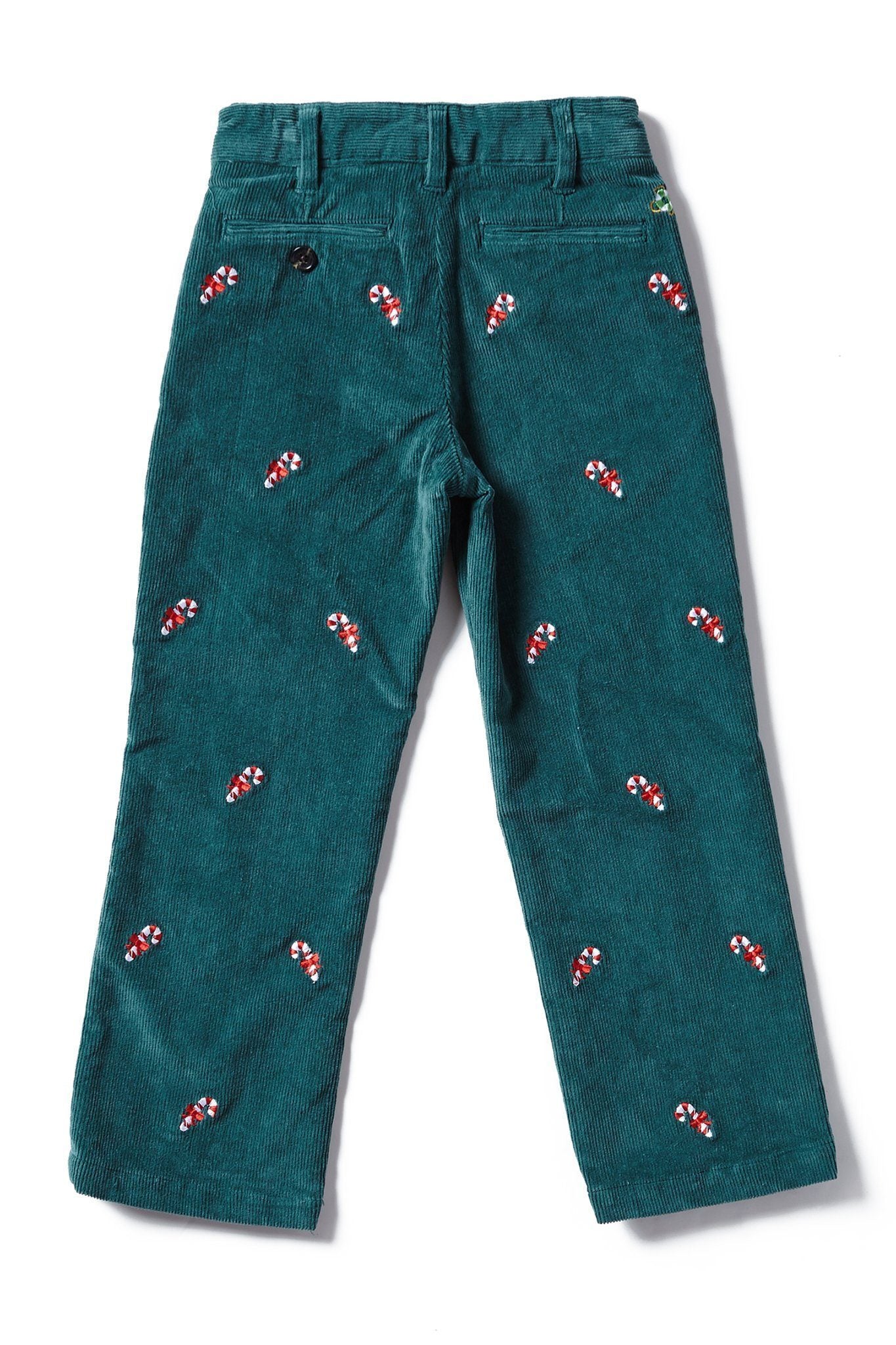 Boys Corduroy Pants for Kids - Comfortable Beachcomber Style with Candy Cane Design - Perfect for Outdoor Play, School & Holiday Outfits