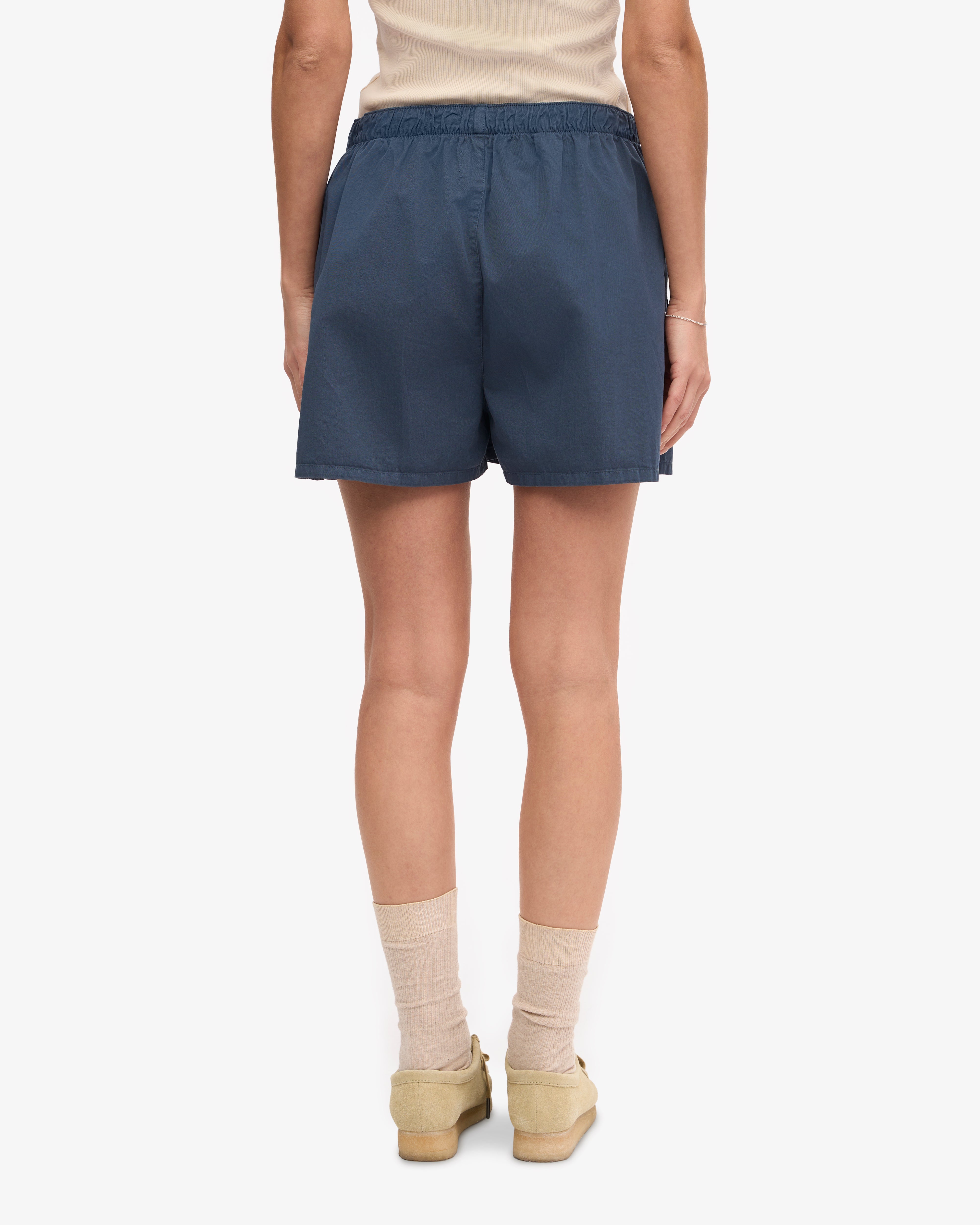 Organic Cotton Women's Twill Shorts - Petrol Blue | Comfortable Casual Wear for Summer, Travel & Outdoor Activities
