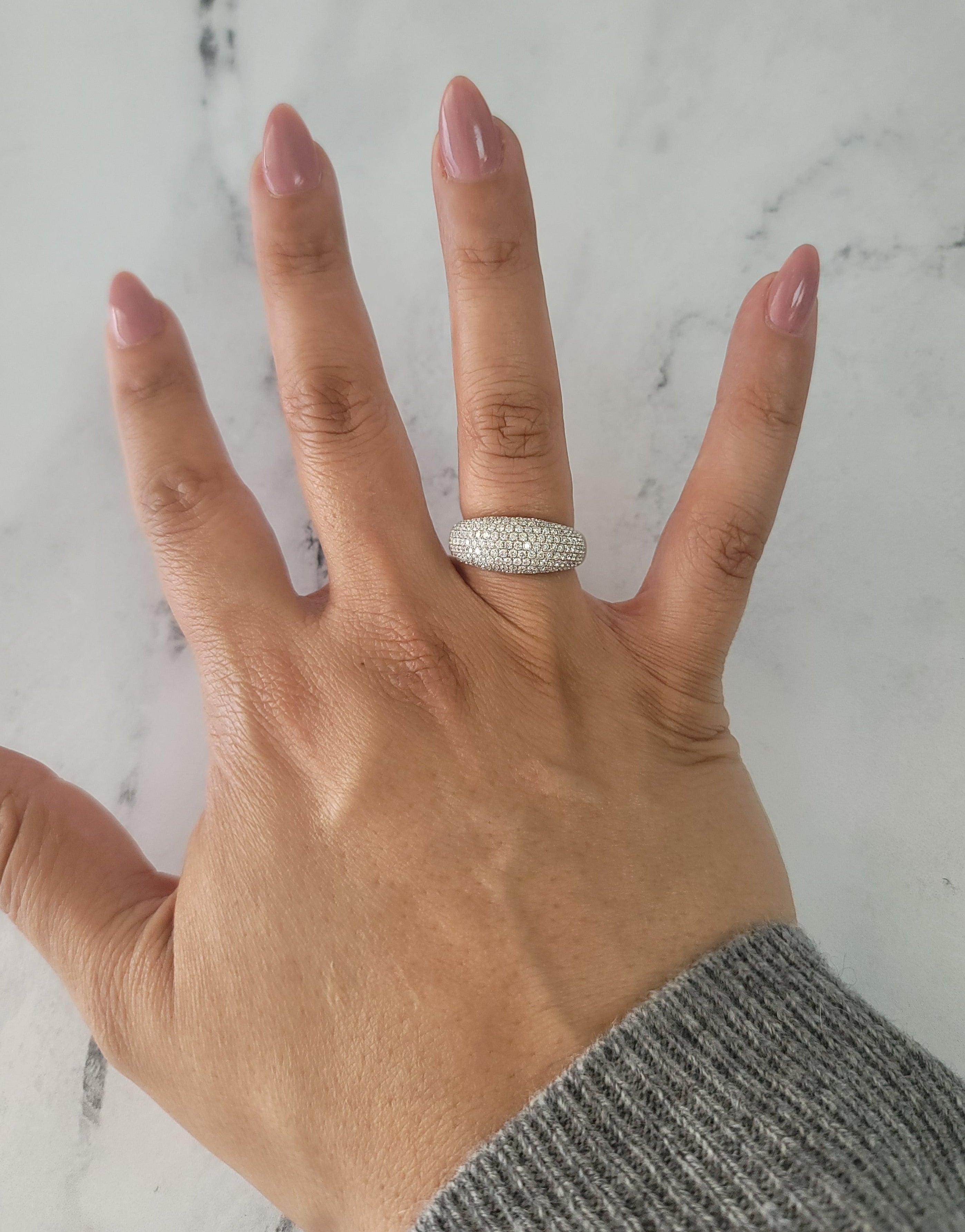 2 Carat Diamond Pave Wedding Band Ring for Women - 18k White Gold Engagement Ring, Anniversary Gift for Her - Perfect for Bridal, Proposals & Special Occasions