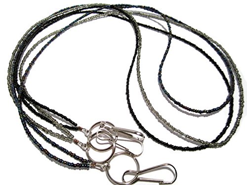 3 Pack Black Gray Oil Slick Lanyards for ID Badges & Keys