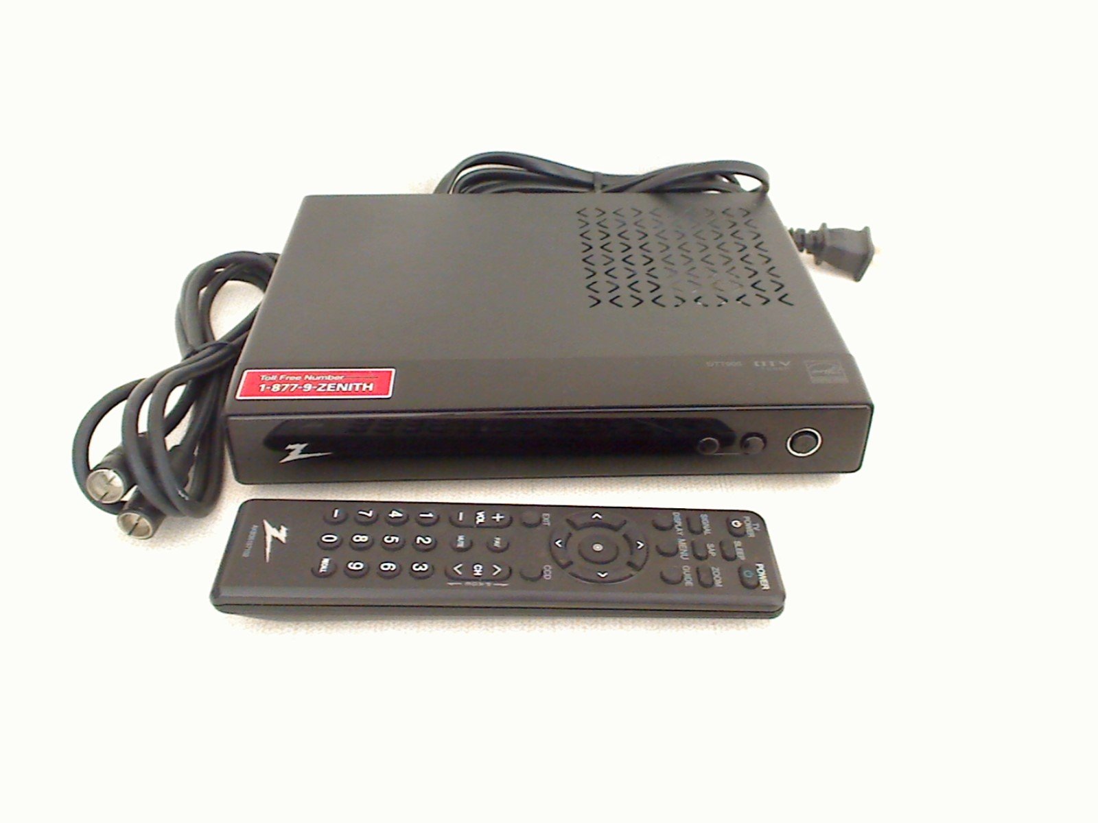 Zenith Digital TV Converter Box DTT900 - HD Tuner for Over-the-Air Channels, USB Recording & Media Playback - Perfect for Home Entertainment & Antenna TV Setup