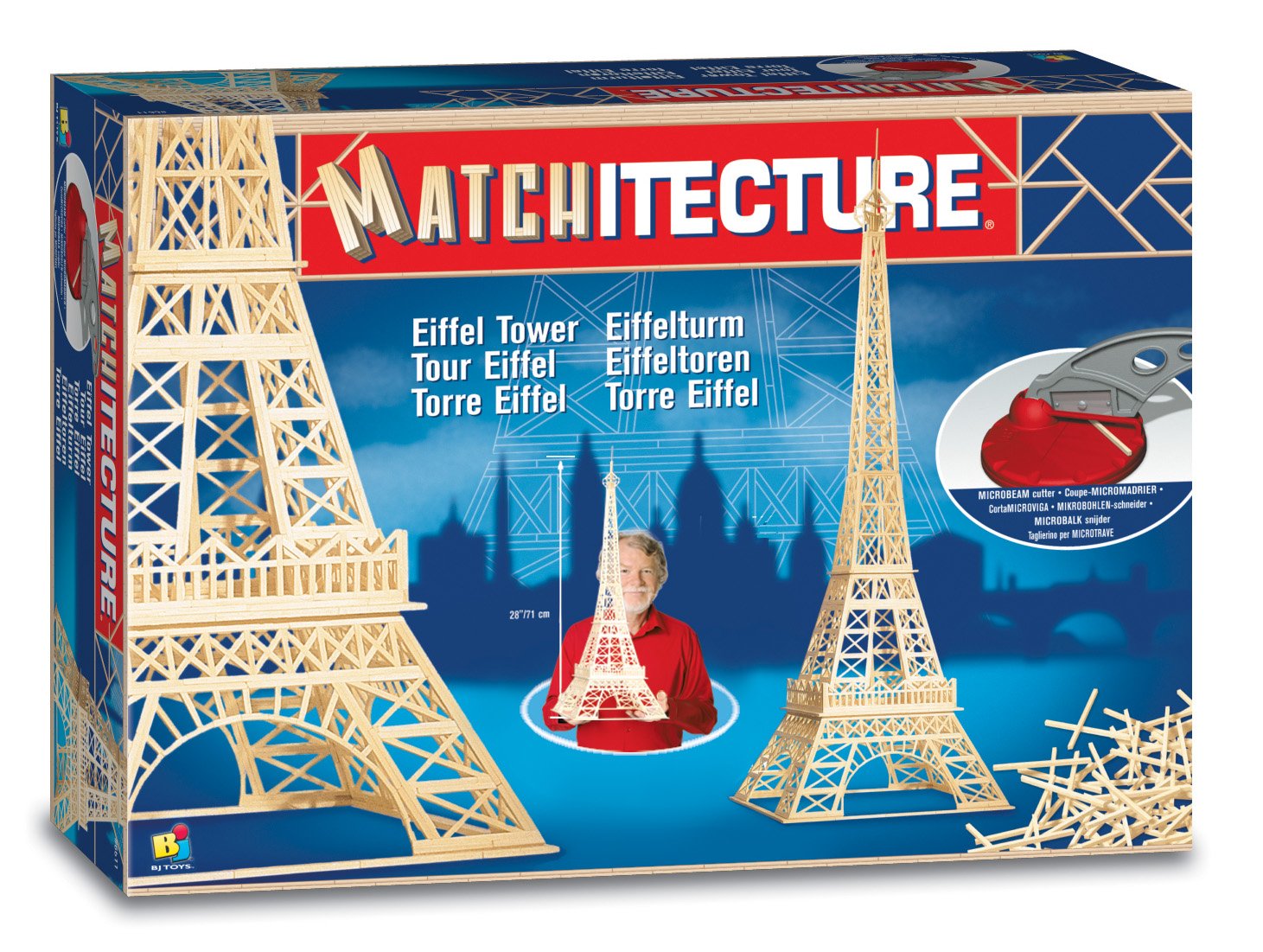 Bojeux Matchitecture Eiffel Tower Building Toy for Kids - Blue Construction Blocks Set, STEM Learning Educational Gift for Boys & Girls Ages 6+ | Perfect for School Projects, Birthday Presents & Creative Play