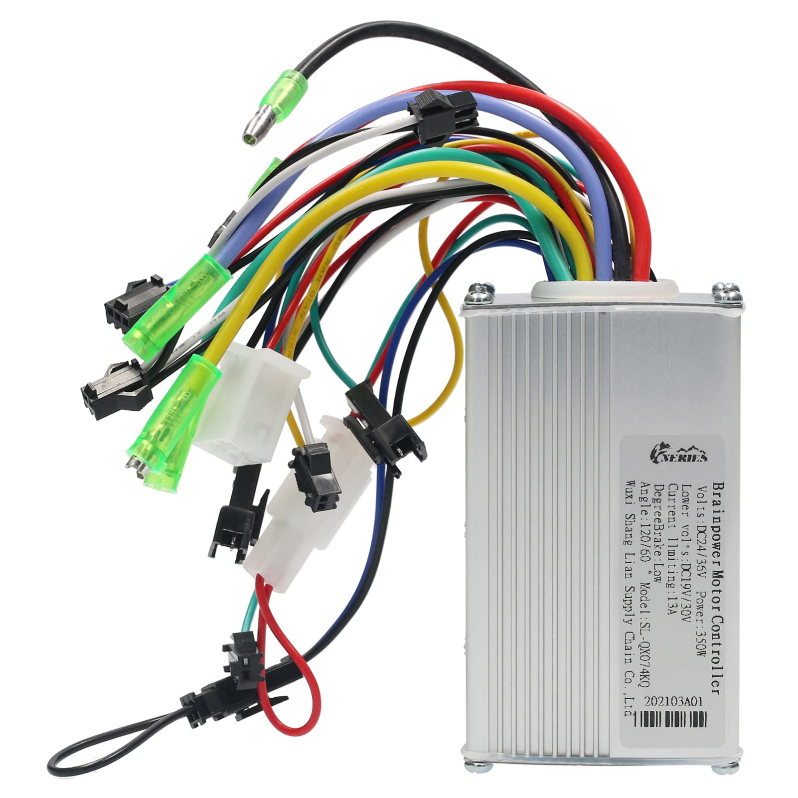WGZNYN 36V-48V 250W/350W Brushless Motor Controller for Electric Bikes, Scooters & E-Tricycles - Waterproof E-Bike Speed Controller with LCD Display - Perfect for Commuting, Off-Road & Urban Riding
